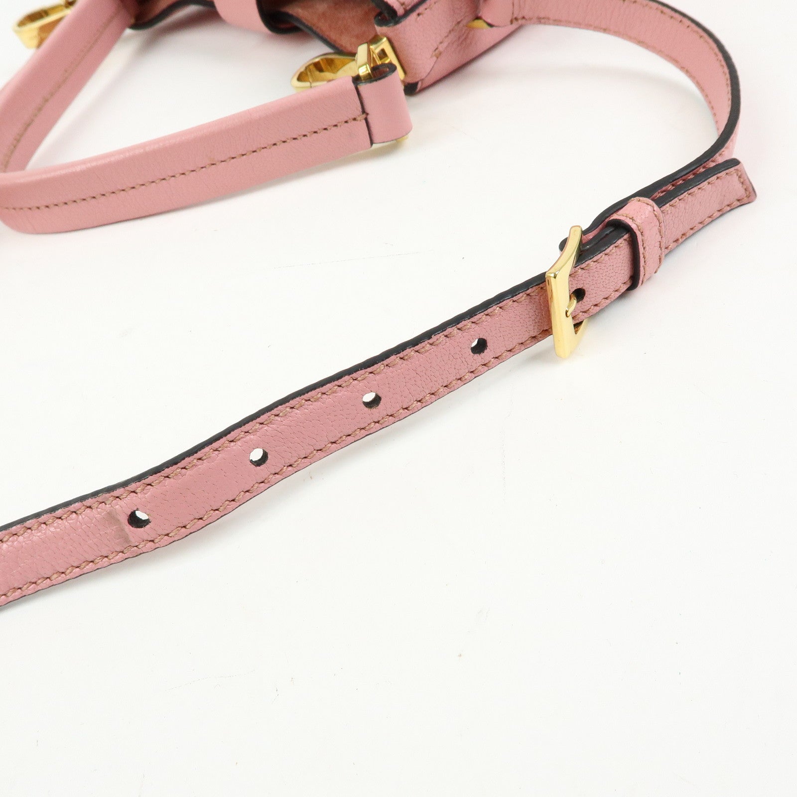 MIU MIU Madras Leather 2Way Bag Hand Bag Shoulder Bag Pink