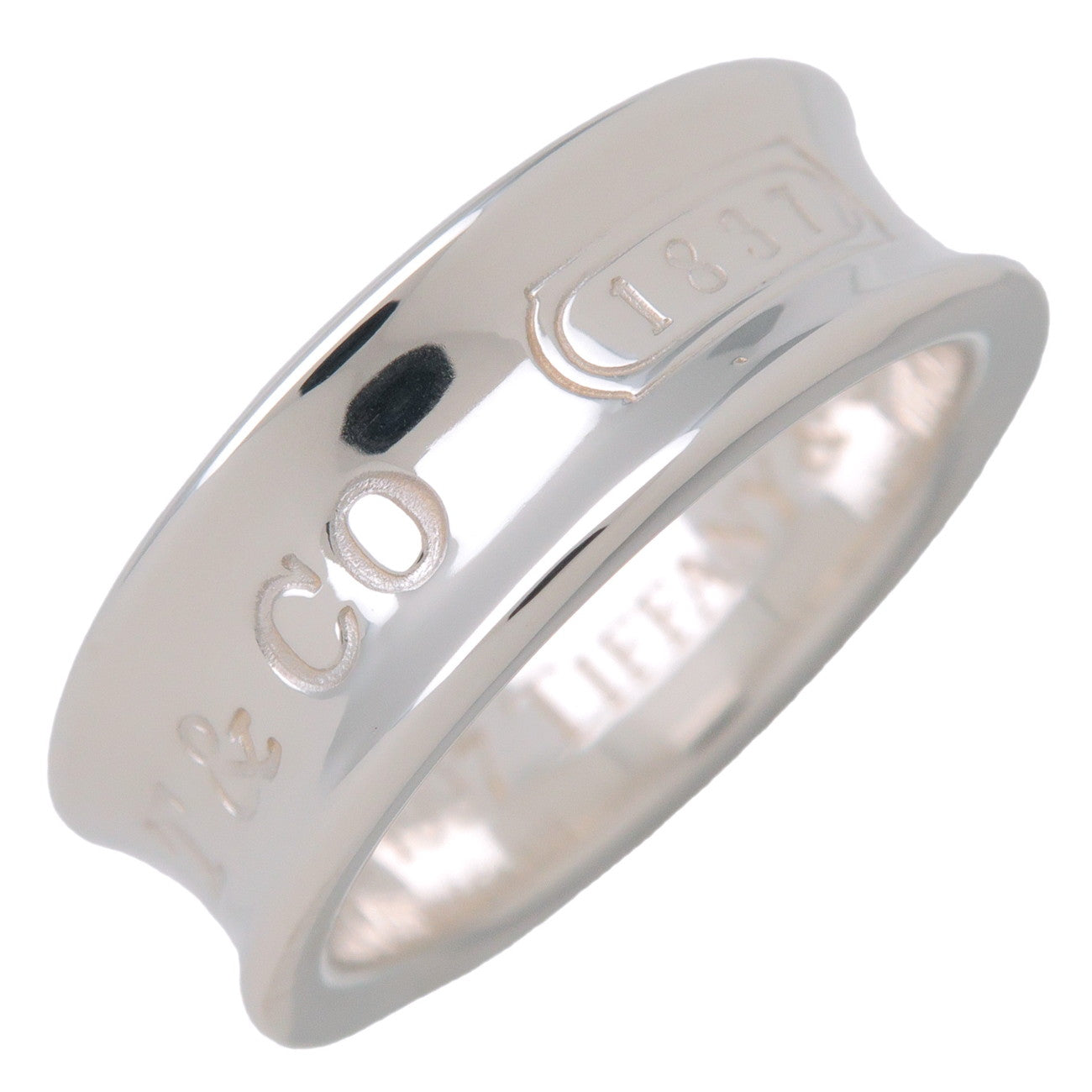 Tiffany & Co 1837 Narrow Ring SV925 Silver US6.5 EU53 HK14
