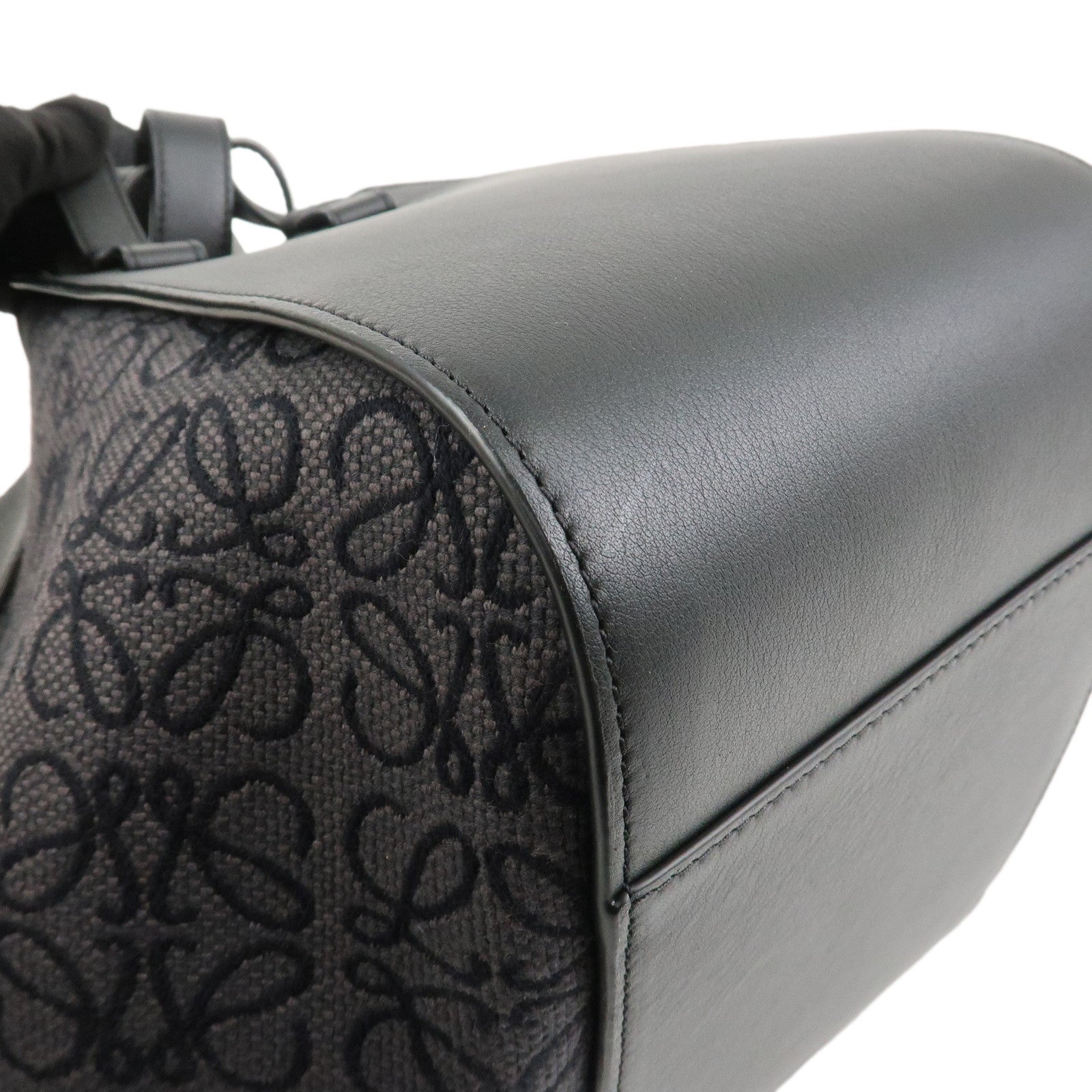 LOEWE Anagram Hammock Small Leather Shoulder Crossbody Bag Black