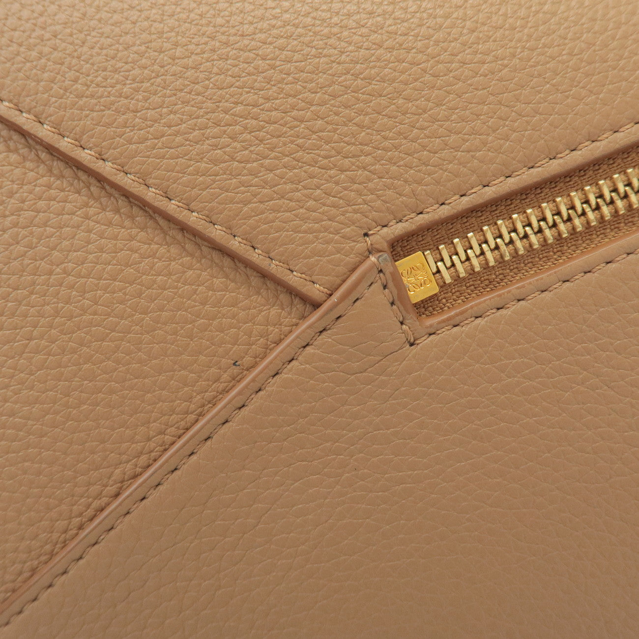 LOEWE Anagram Calf Leather Puzzle Bag Small 2Way Shoulder Bag Beige