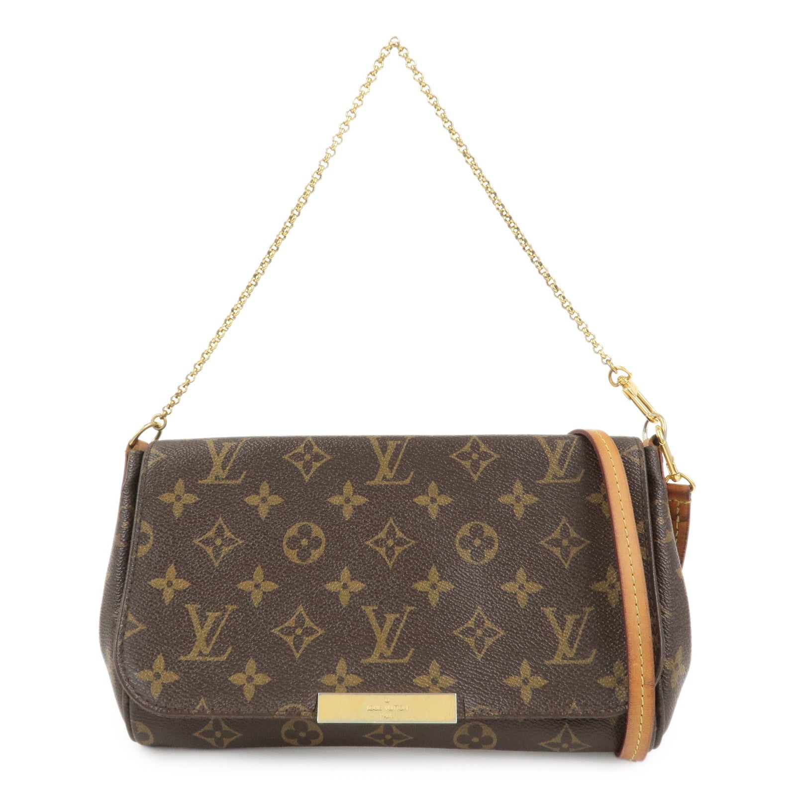Louis Vuitton Monogram Favorite MM Shoulder Bag Brown M40718