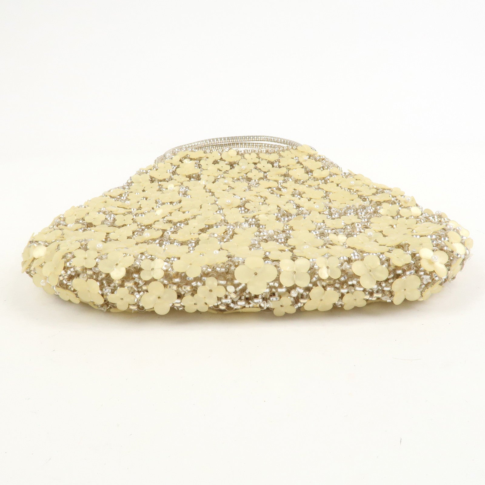 ANTEPRIMA Wire Bag PVC Hand Bag Flower Motif Yellow