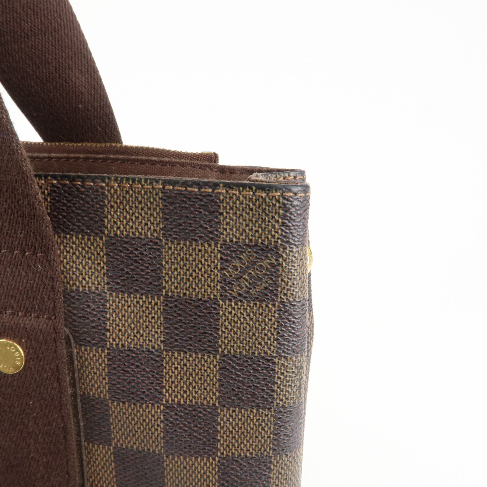 Louis Vuitton Damier Ebene Canvas Cover Bobourg Hand Bag M52006 Used