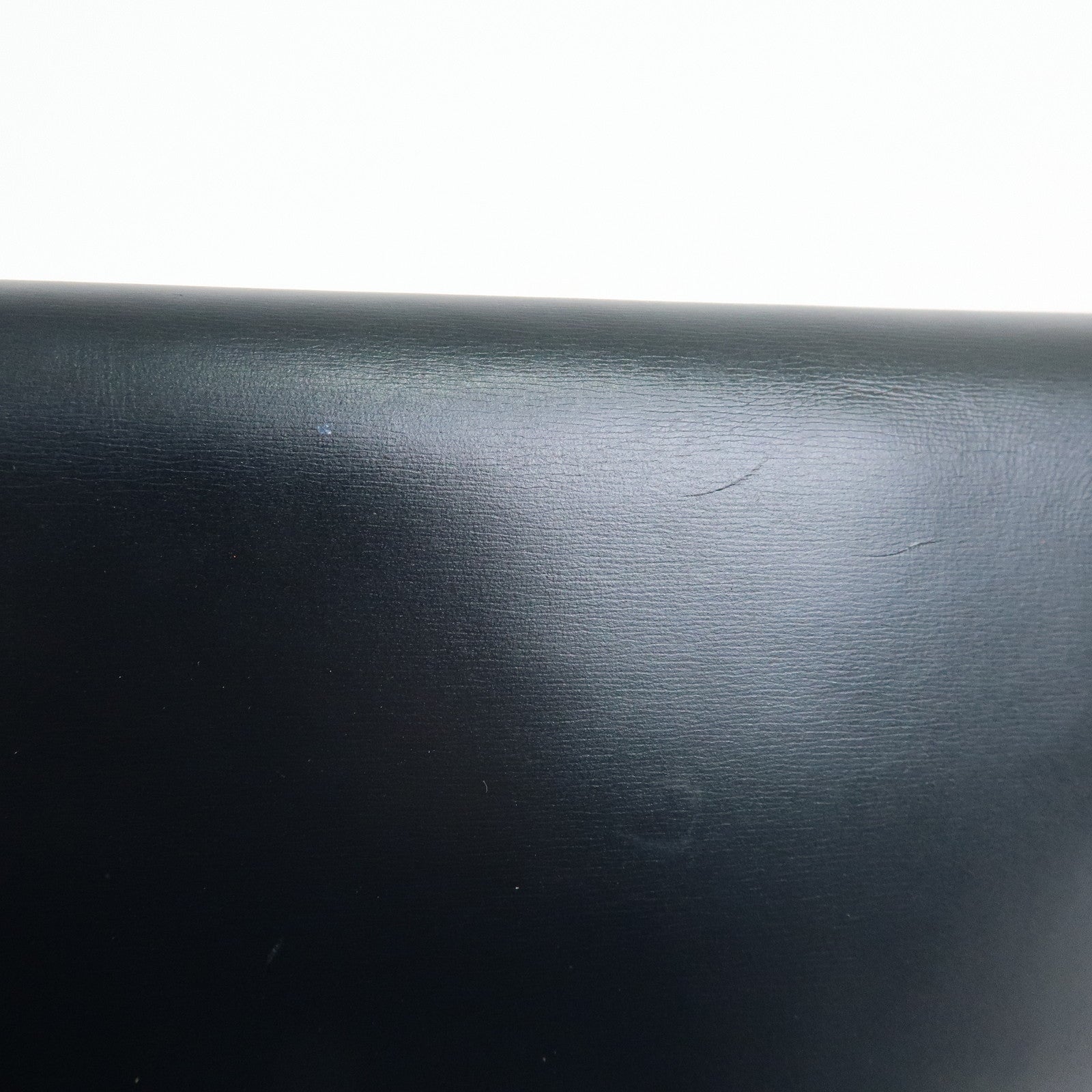 CELINE Leather Envelope Flap Clutch Bag Pouch Navy