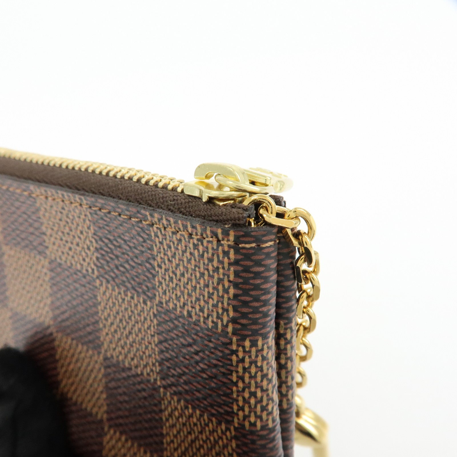 Louis Vuitton Damier Canvas Pochette Cles Damier Ebene N62658