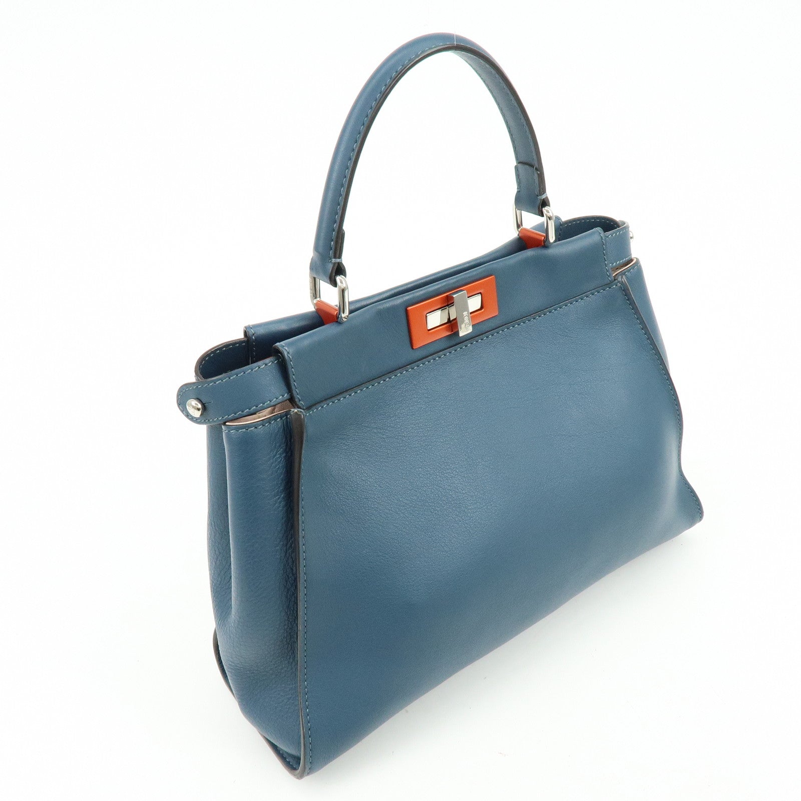 FENDI Peekaboo Calf Leather 2Way Bag Hand Bag Shoulder Bag 8BN290