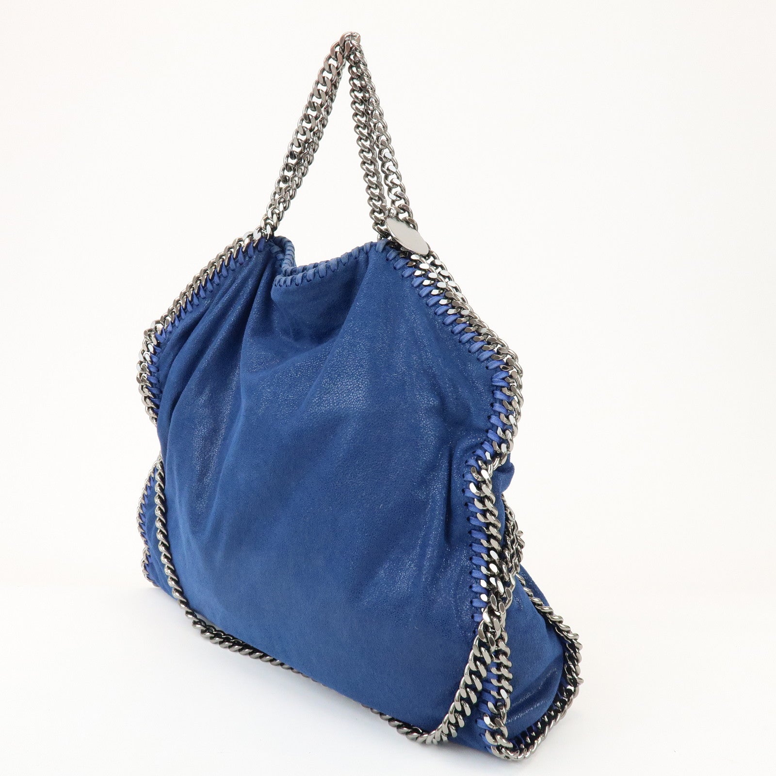 STELLA MCCARTNEY Falabella 2Way Shoulder Bag Tote Bag Blue Silver