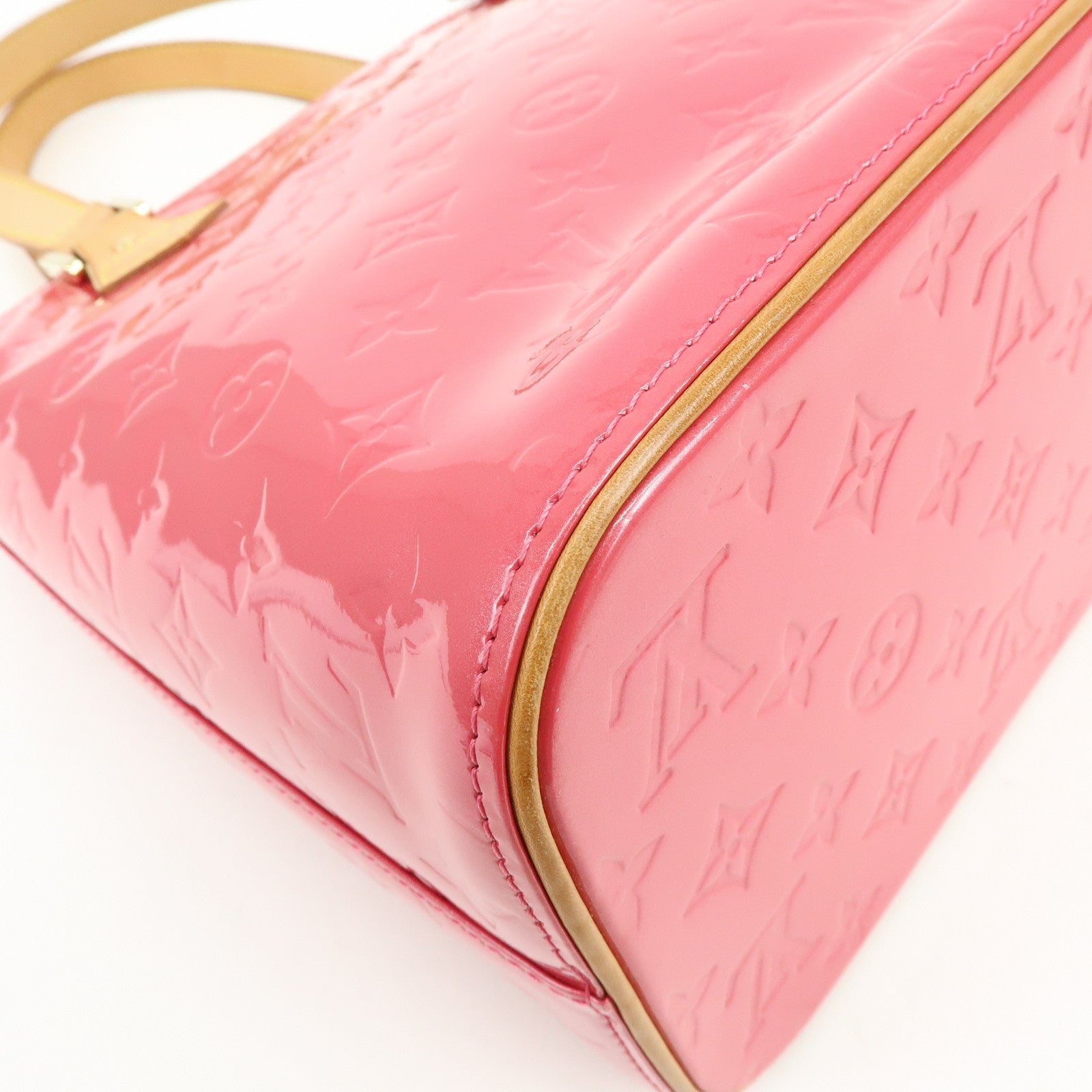 Louis Vuitton Monogram Vernis Houston Hand Bag Framboise N9135F