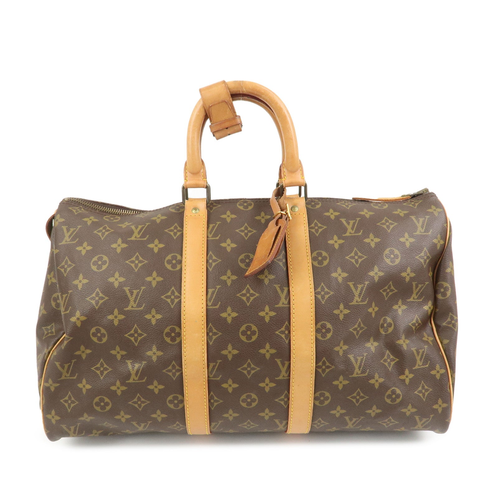 Louis Vuitton Monogram Keep All 45 Boston Bag Brown M41428