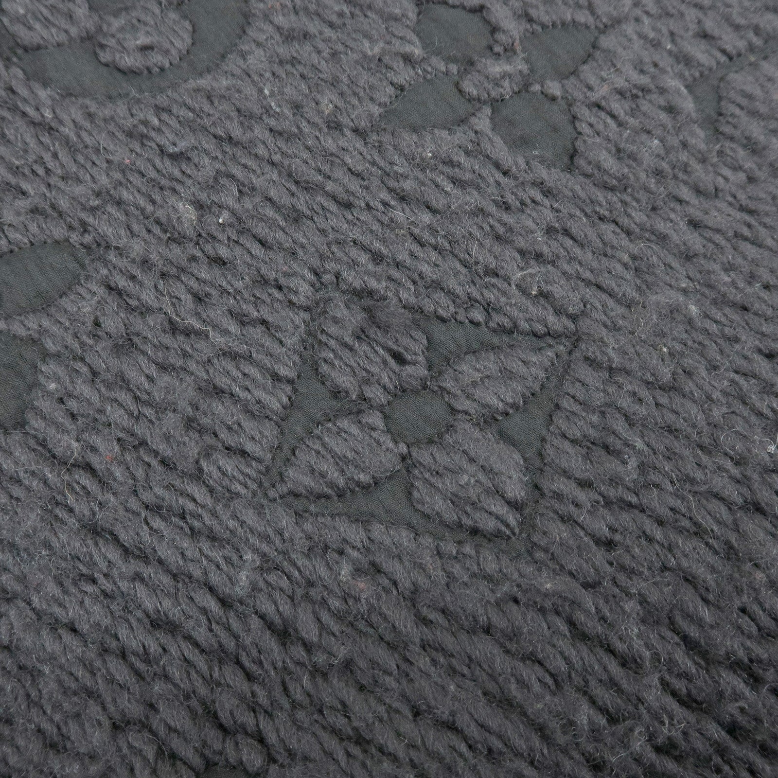 Louis Vuitton Echarpe Logomania Wool Silk Scarf Black M72431