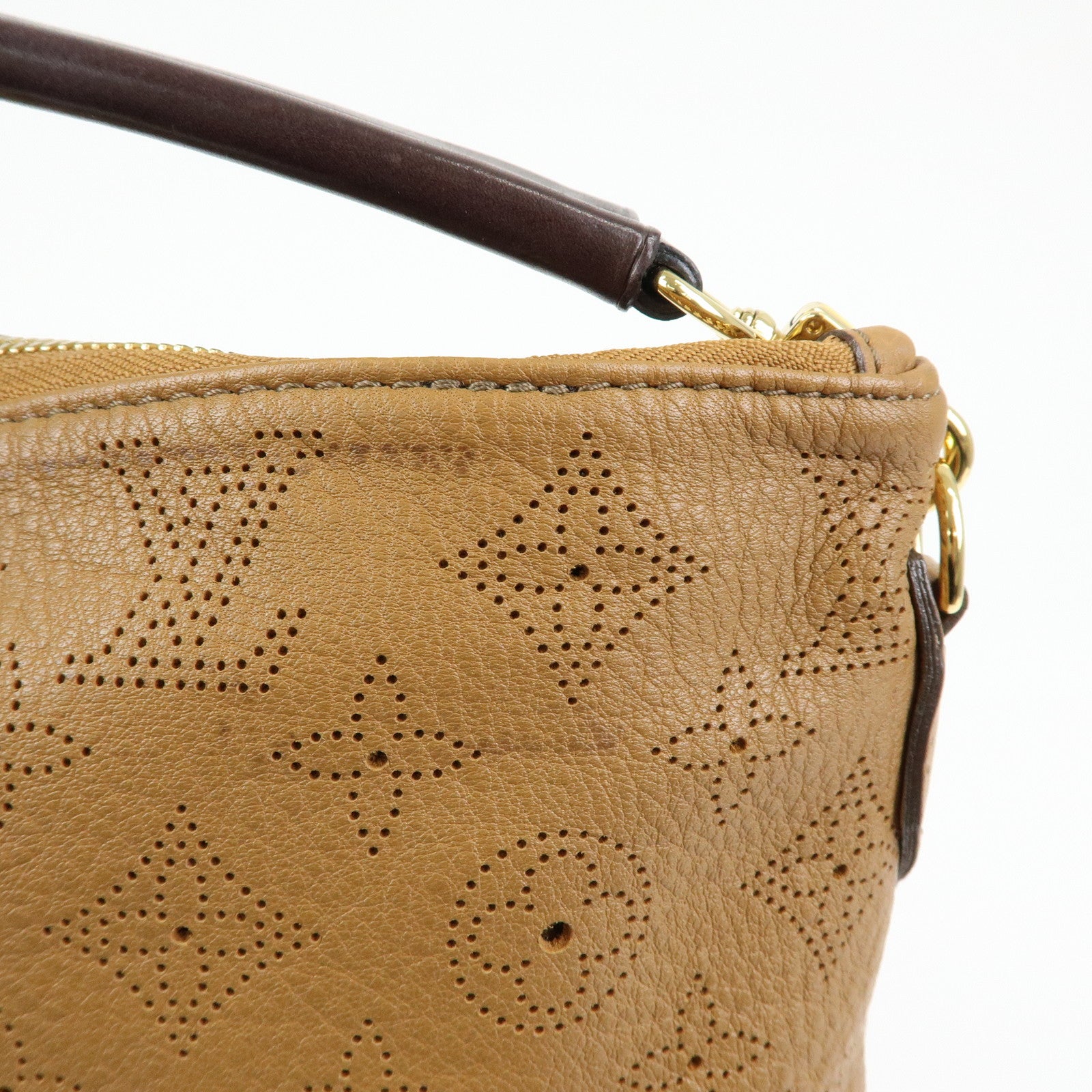 Louis Vuitton Monogram Mahina Selene MM Shoulder Bag Caramel M94214