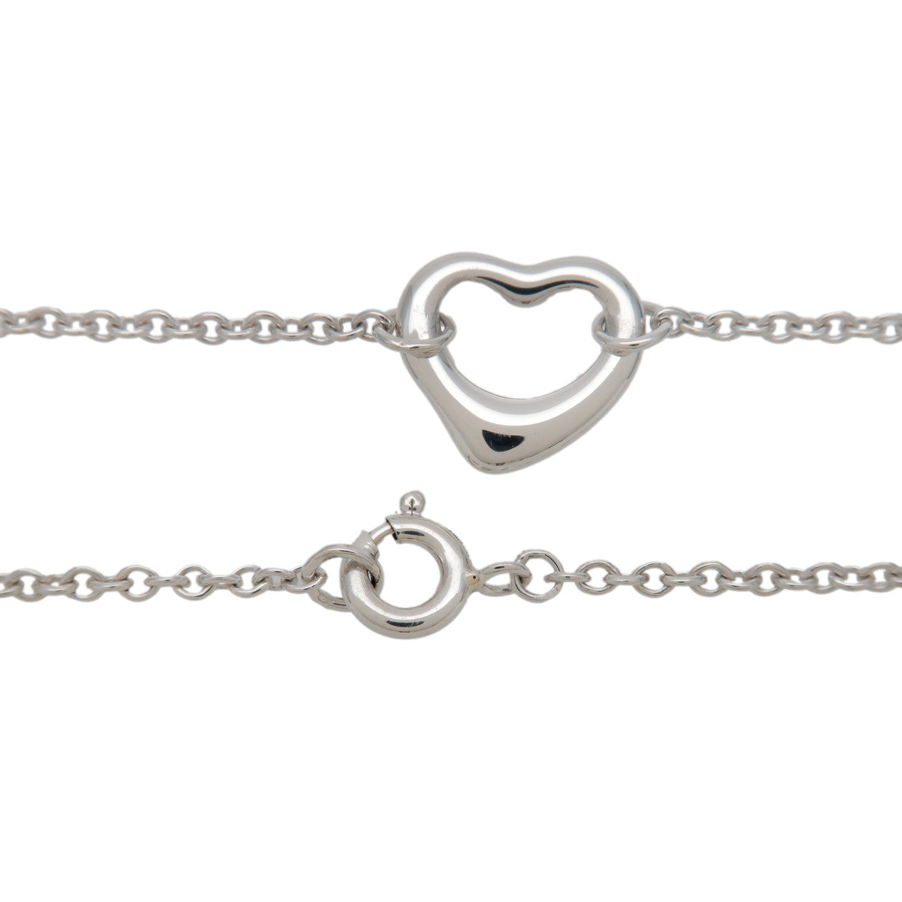 Tiffany & Co 3P Open Heart Bracelet SV925 Silver