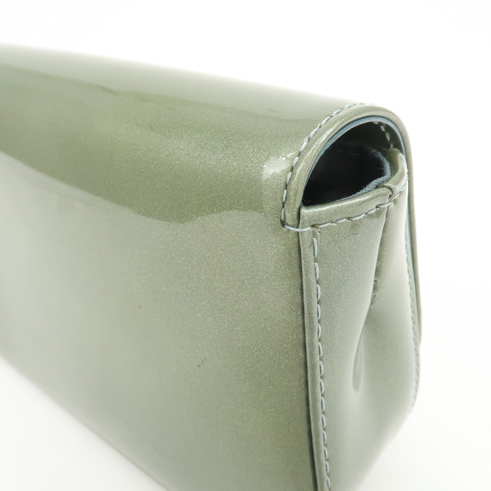 Louis Vuitton Vernis Leather Pochette Sobe Clutch Bag Blue