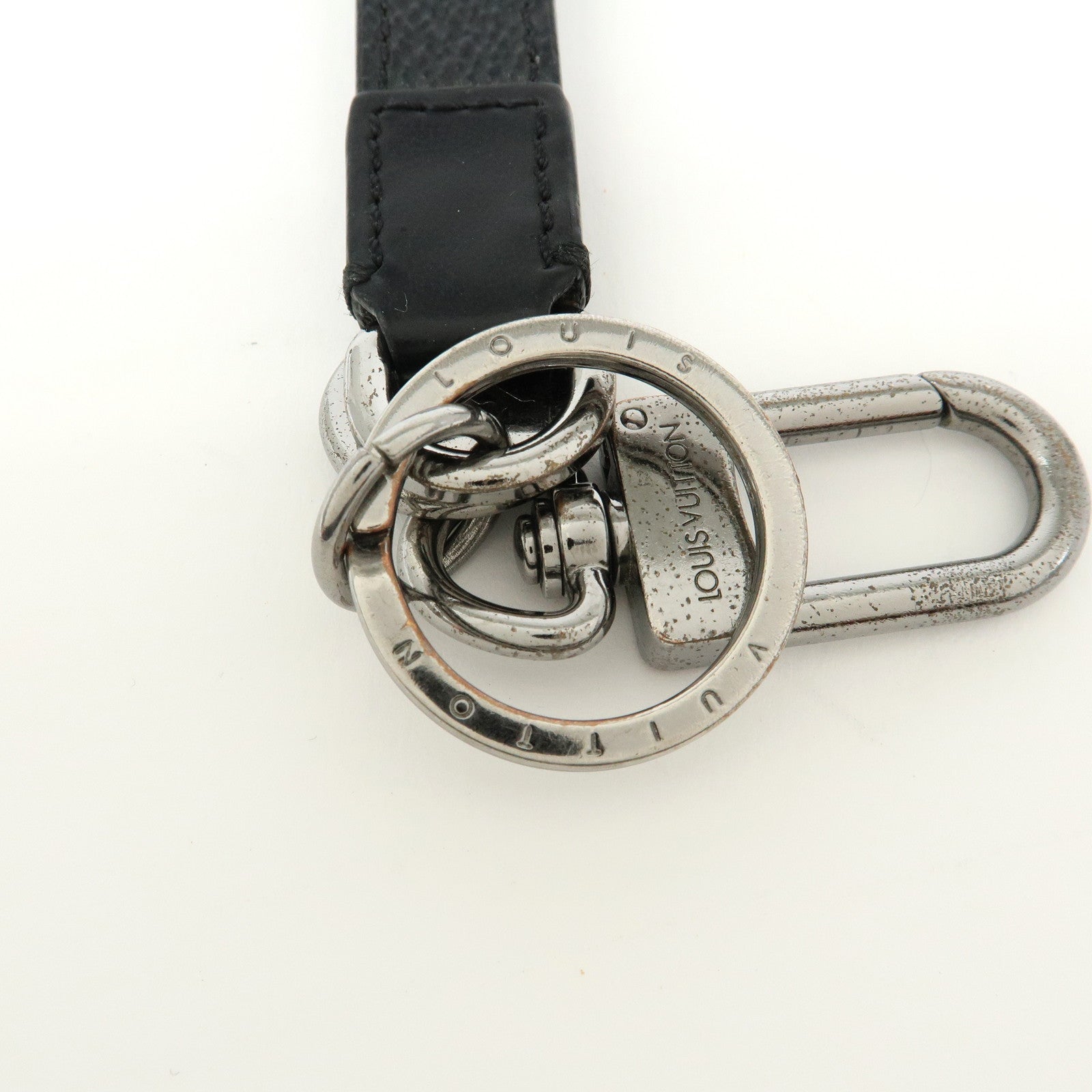 Louis Vuitton Monogram Eclipse Porte Cles Dragonne Key Chain M61950