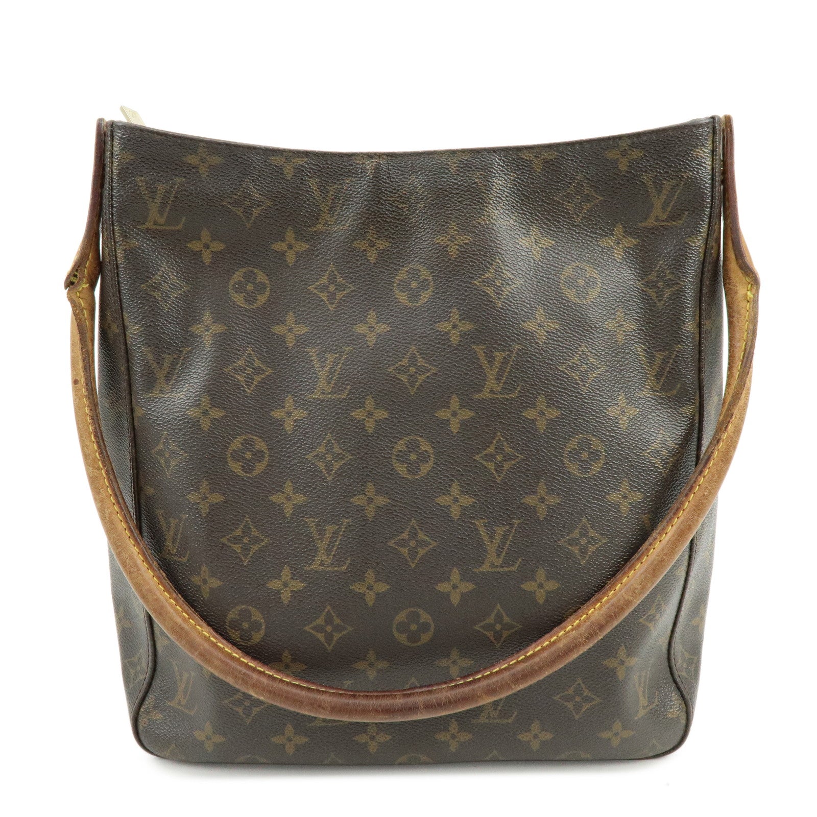 Louis Vuitton Monogram Looping GM Canvas Shoulder Bag Brown M51145