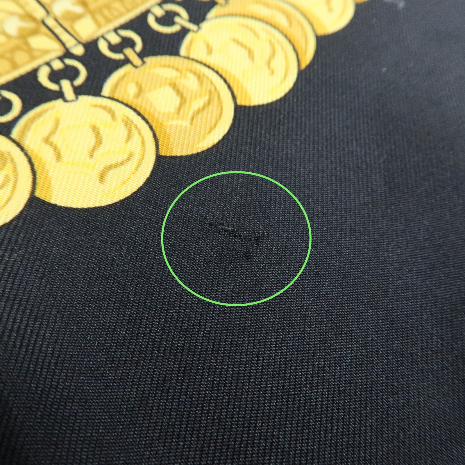 HERMES Carre 90 Silk 100% KOSMIMA Scarf Black Yellow
