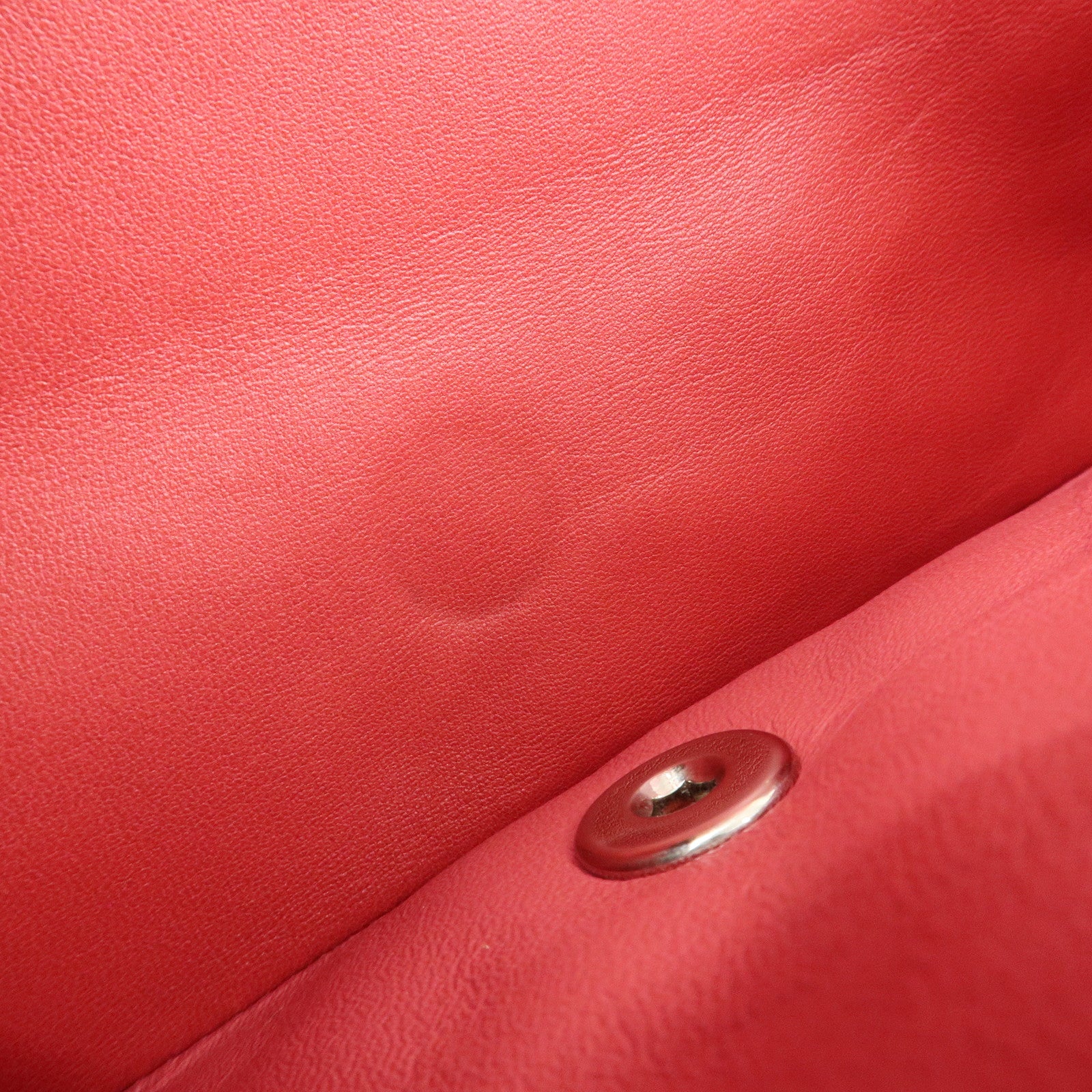 CHANEL Matelasse 25 Lamb Skin Chain Shoulder Bag Pink Red A90214