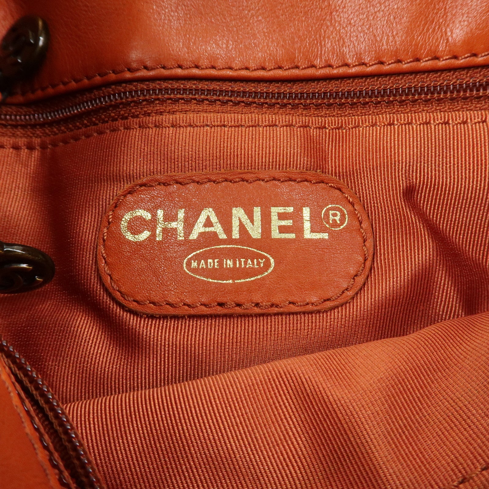 CHANEL COCO Mark Calf Leather Shoulder Bag Hand Bag Brown