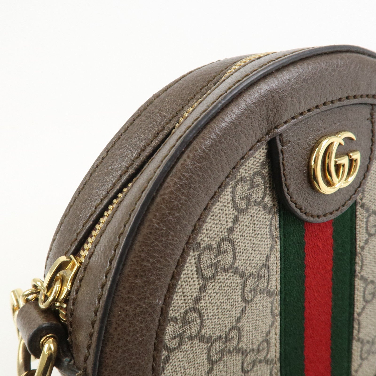 GUCCI Ophidia GG Supreme PVC Leather Shoulder Bag Brown 550618