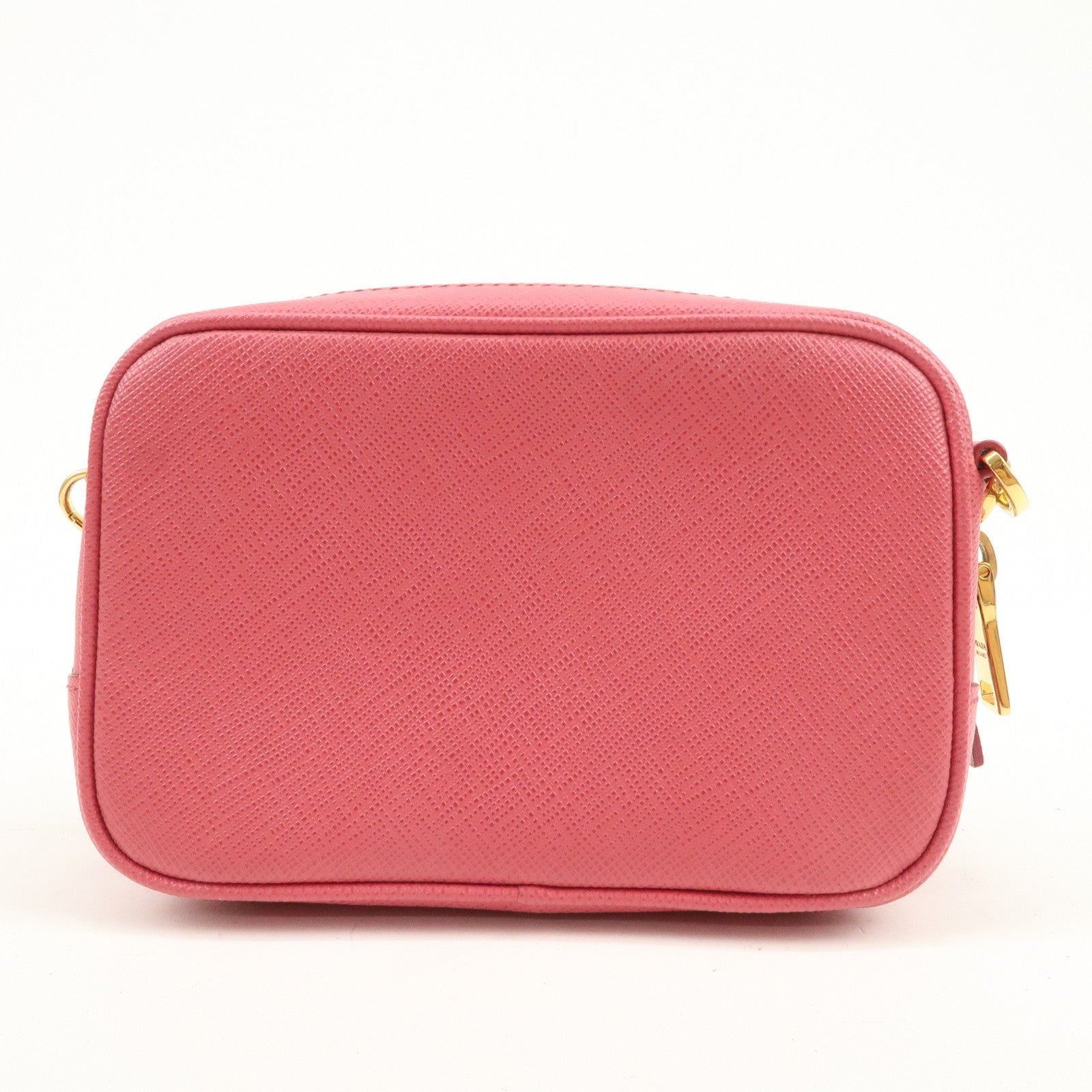 PRADA Saffiano Leather Ribbon Mini Shoulder Bag Camera Bag 1N1674