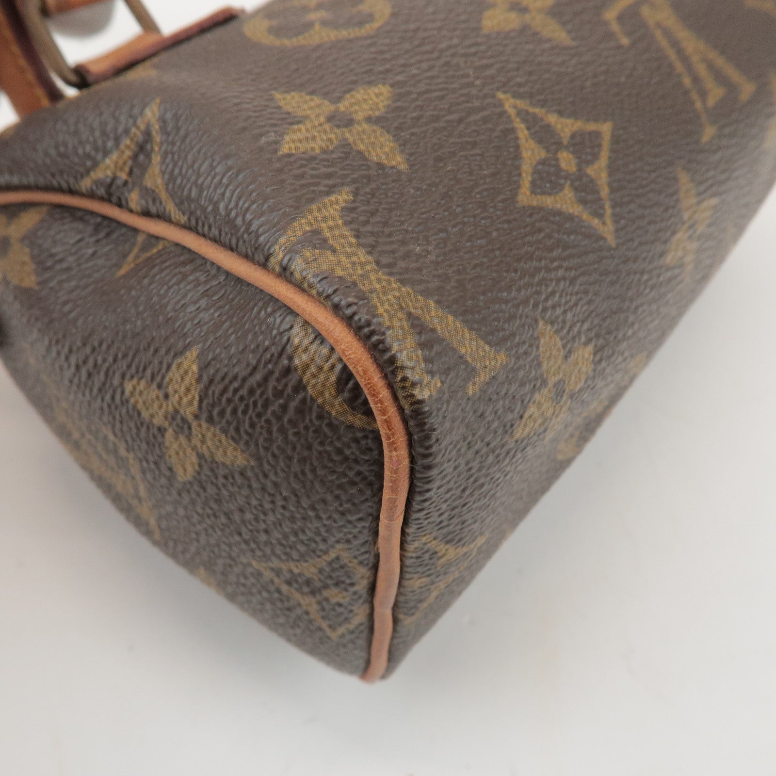 Louis Vuitton Monogram Mini Speedy Hand Bag Brown M41534
