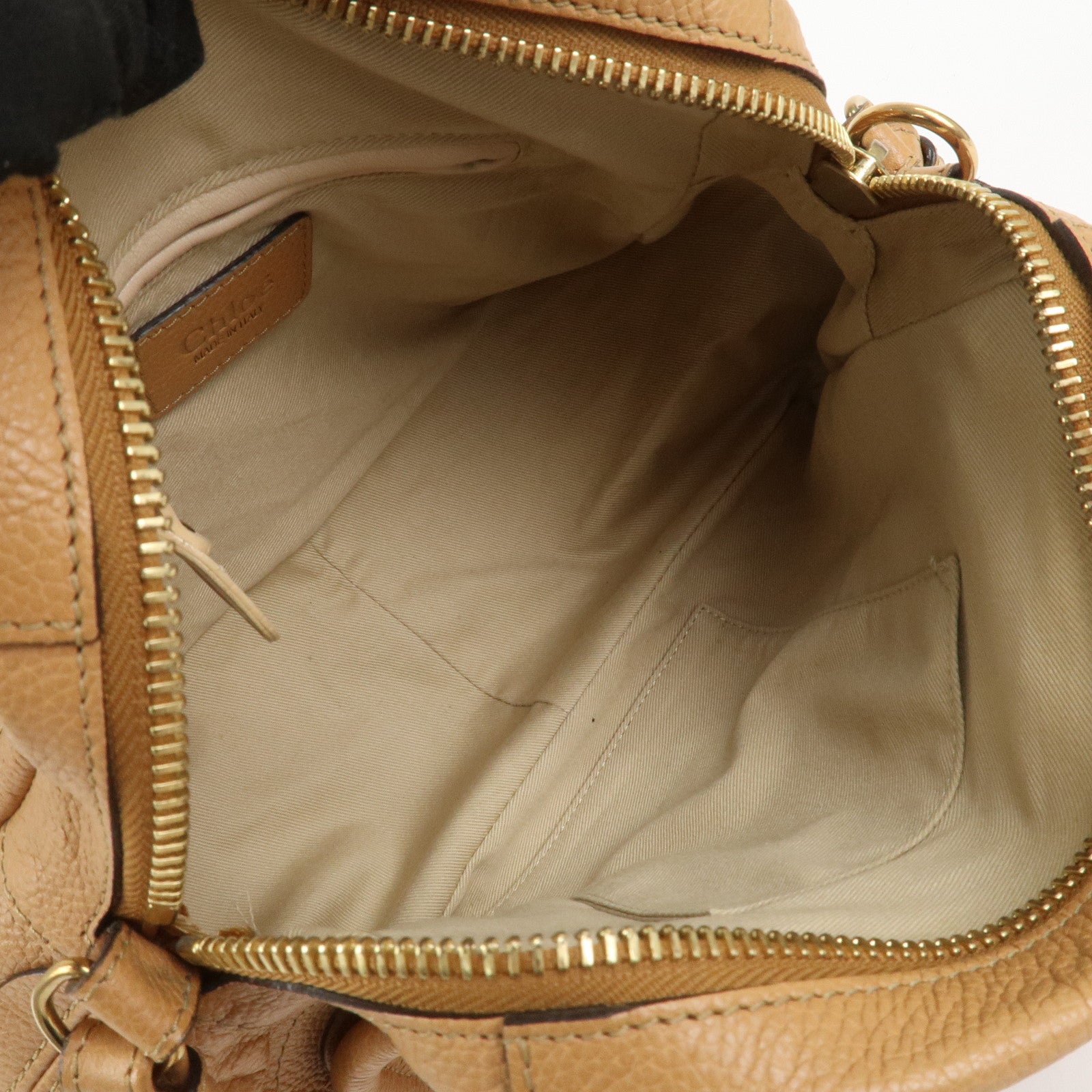 Chloe Paraty Leather 2Way Bag Shoulder Bag Hand Bag Brown