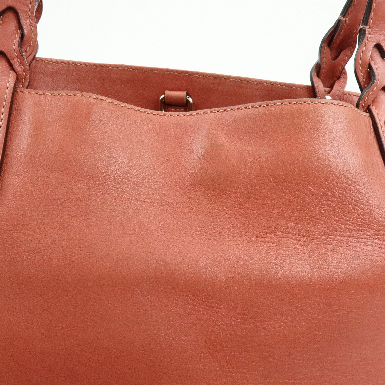GUCCI Logo Leather Tote Bag Shoulder Bag Hand Bag Rose Pink 247209