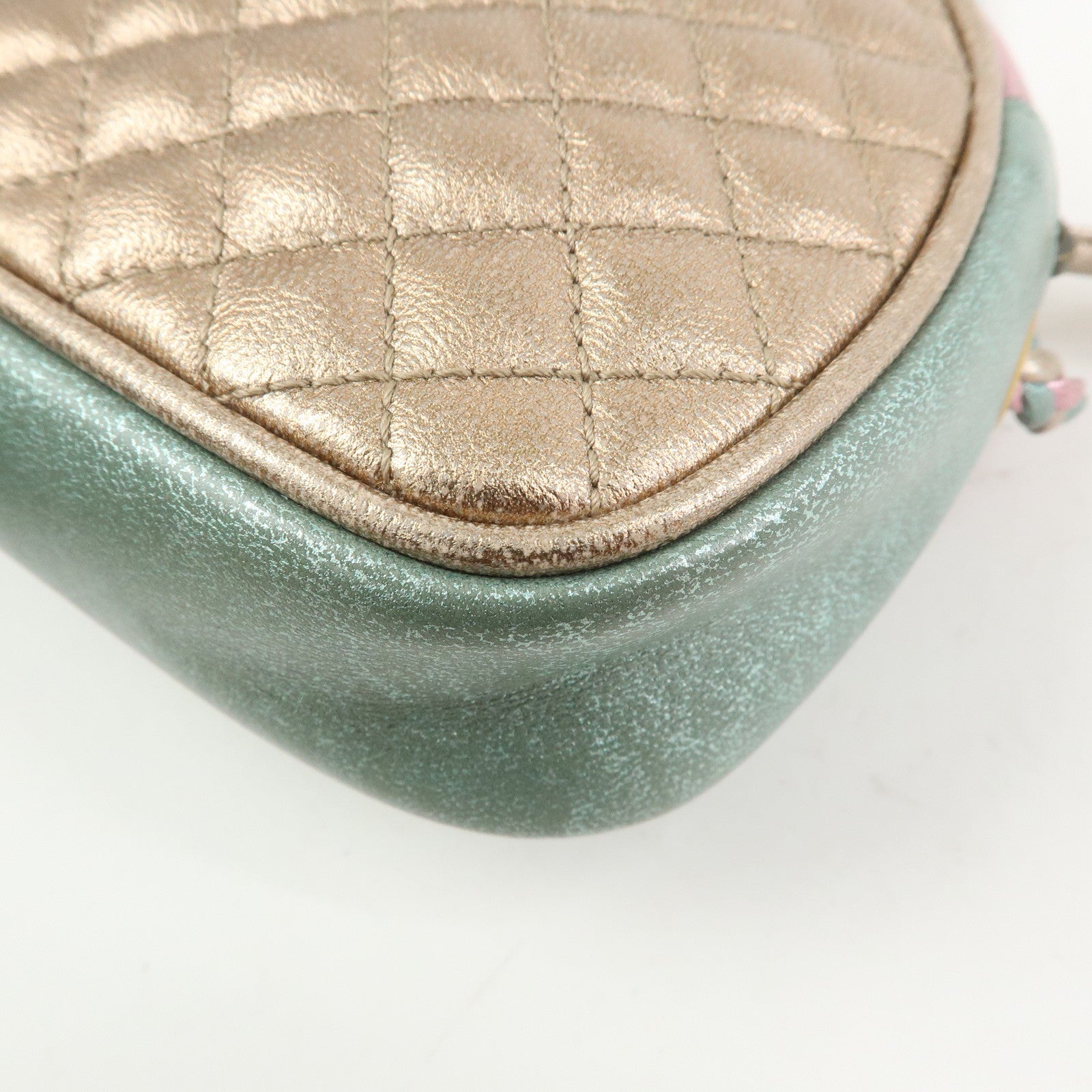 GUCCI Horsebit Laminated Quilting Leather Shoulder Bag Pink 534951