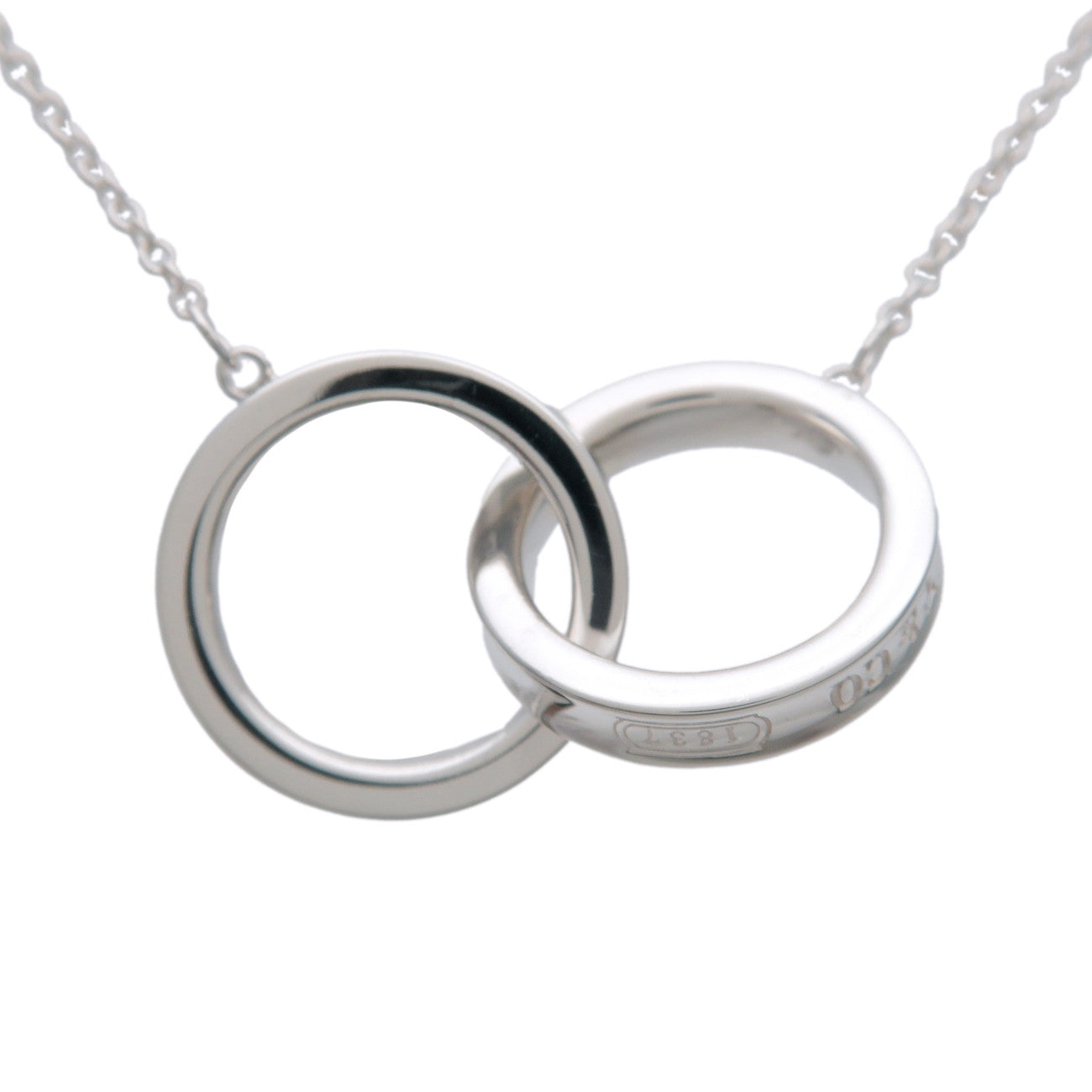 Tiffany & Co 1837 Interlocking Circle Necklace SV925 Silver