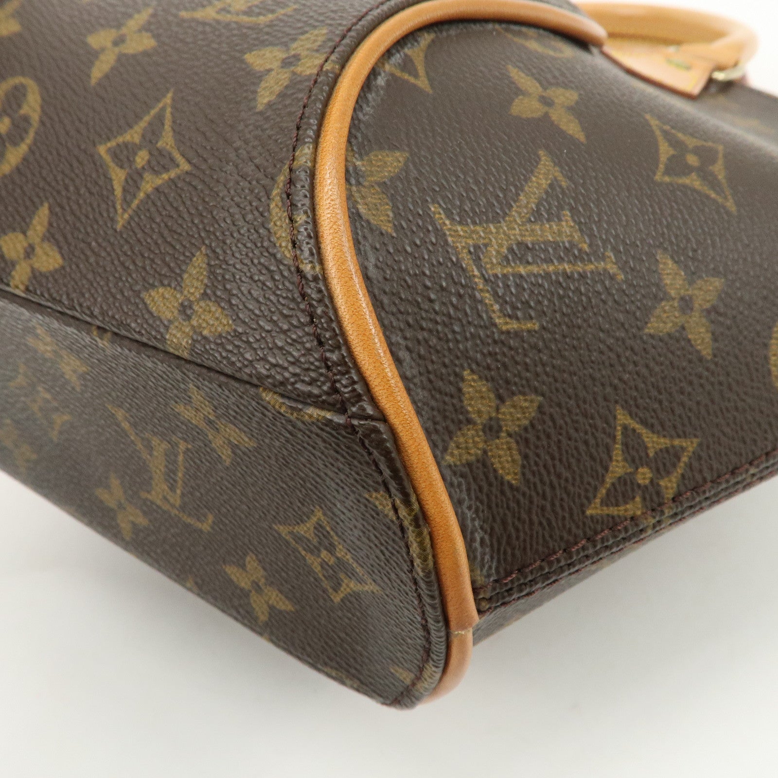 Louis Vuitton Monogram Ellipse PM Hand Bag Brown Gold HDW M51127