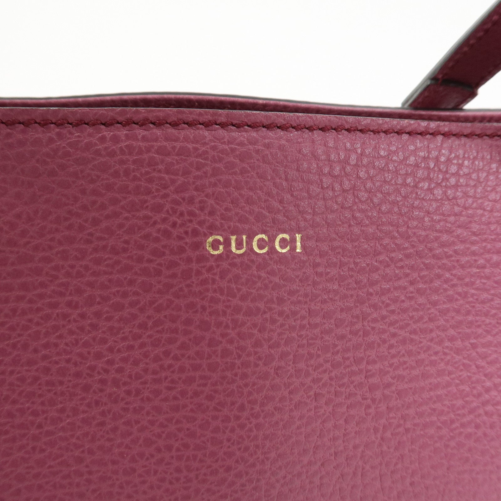 GUCCI Interlocking G Leather Tote Bag Shoulder Bag Purple 388561