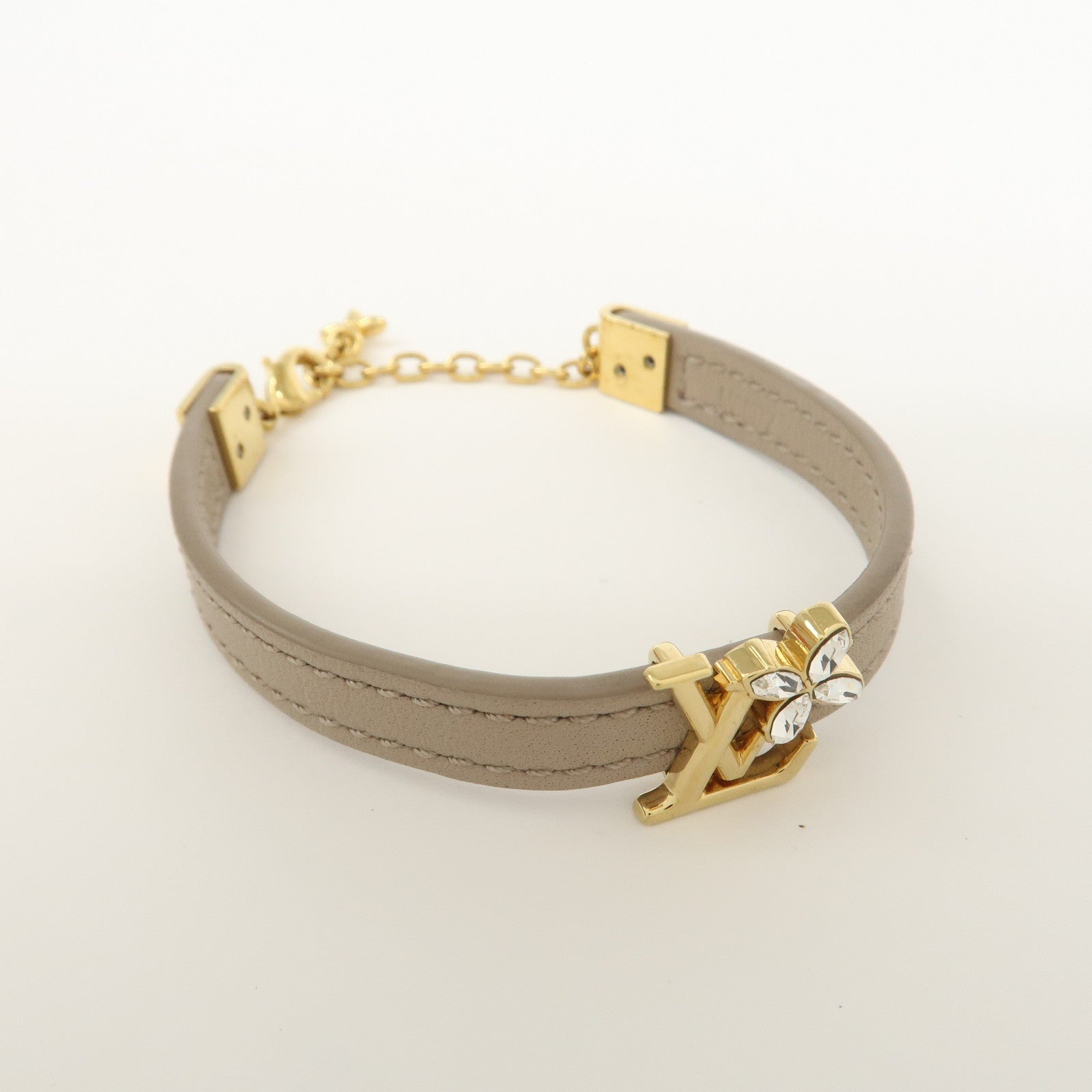 Louis Vuitton Leather Iconic Flower Bracelet Galet M8817