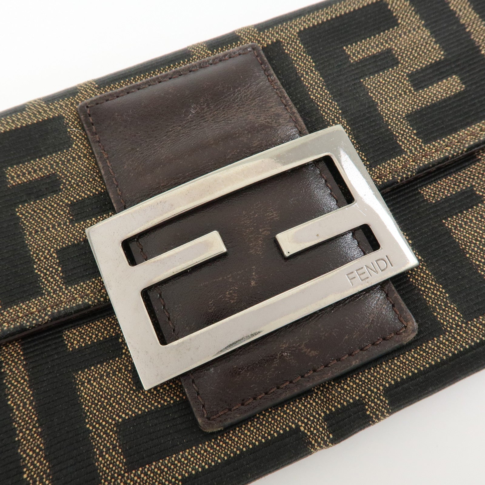 FENDI F IS FENDI Set of 2 Zucca Leather Canvas Wallet 8M0387 8M0021