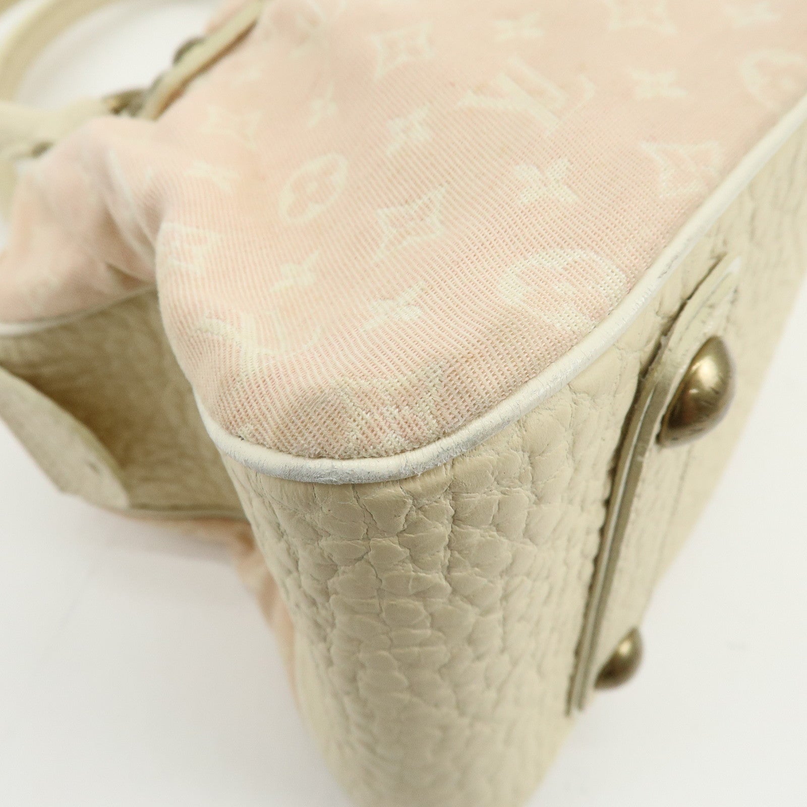 Louis Vuitton Monogram Mini Lin Trapes PM Hand Bag Rose M40062