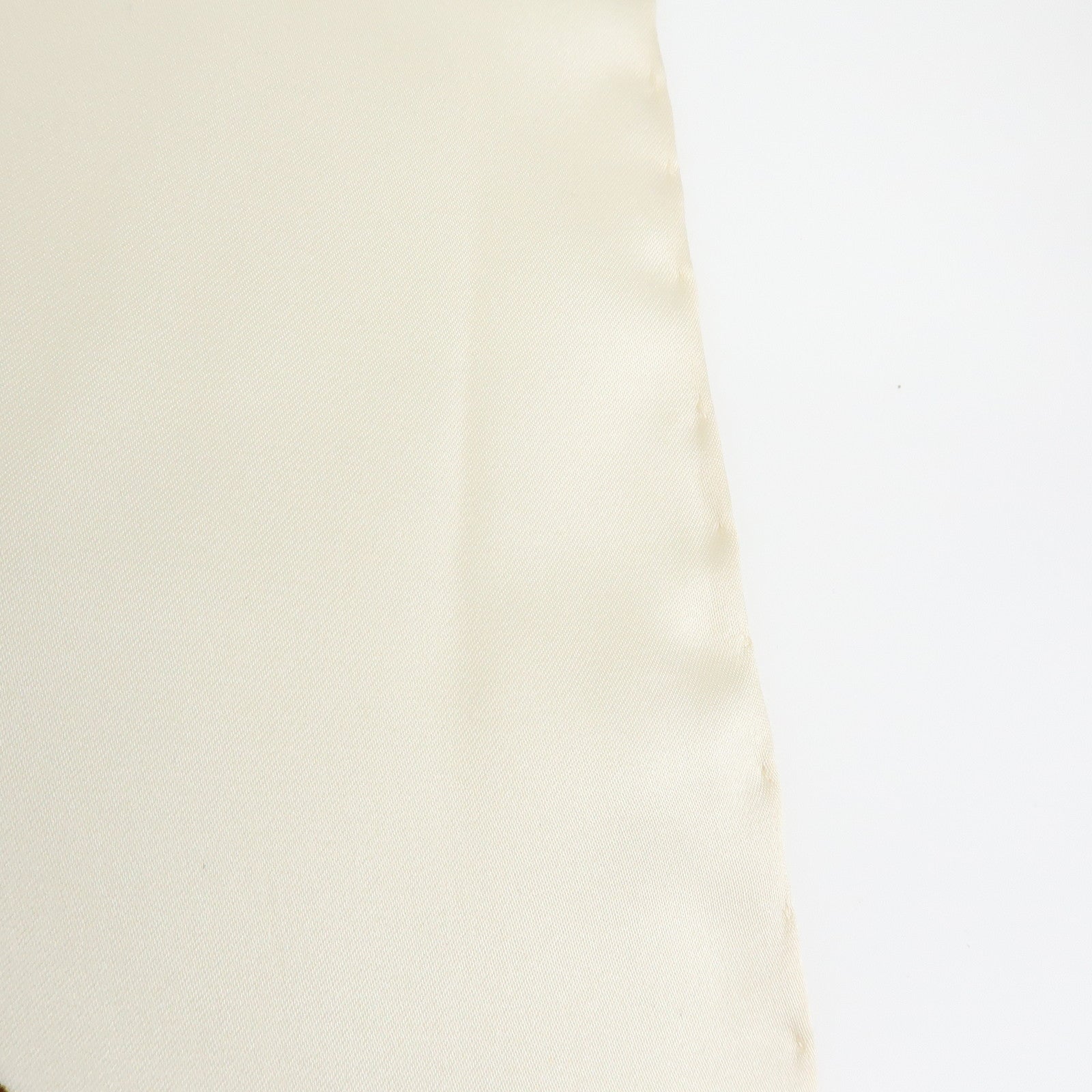 CHANEL Silk 100% Scarf Flower Print White Red Gold