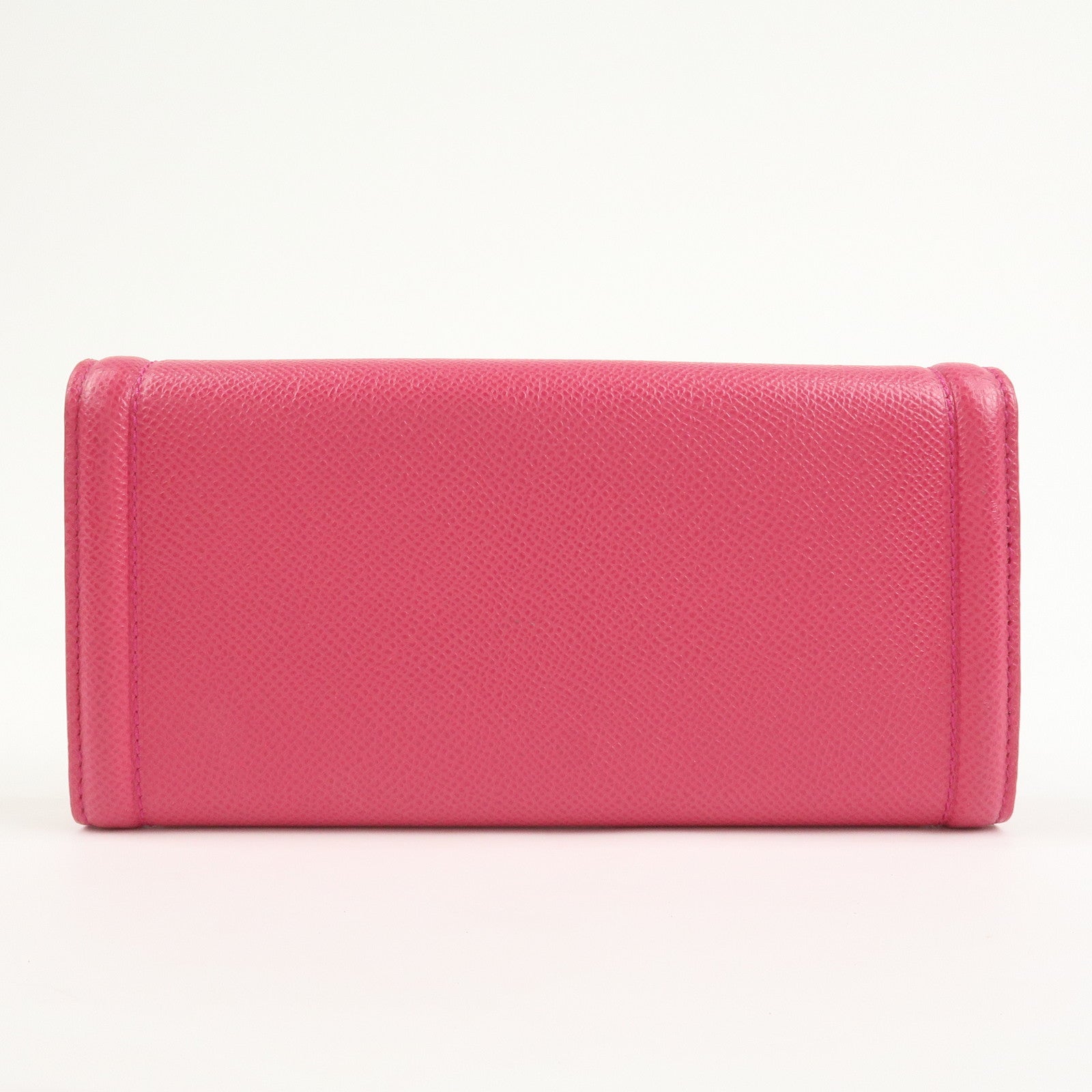 Ferragamo Vara Ribbon Logo Leather Long Wallet Pink