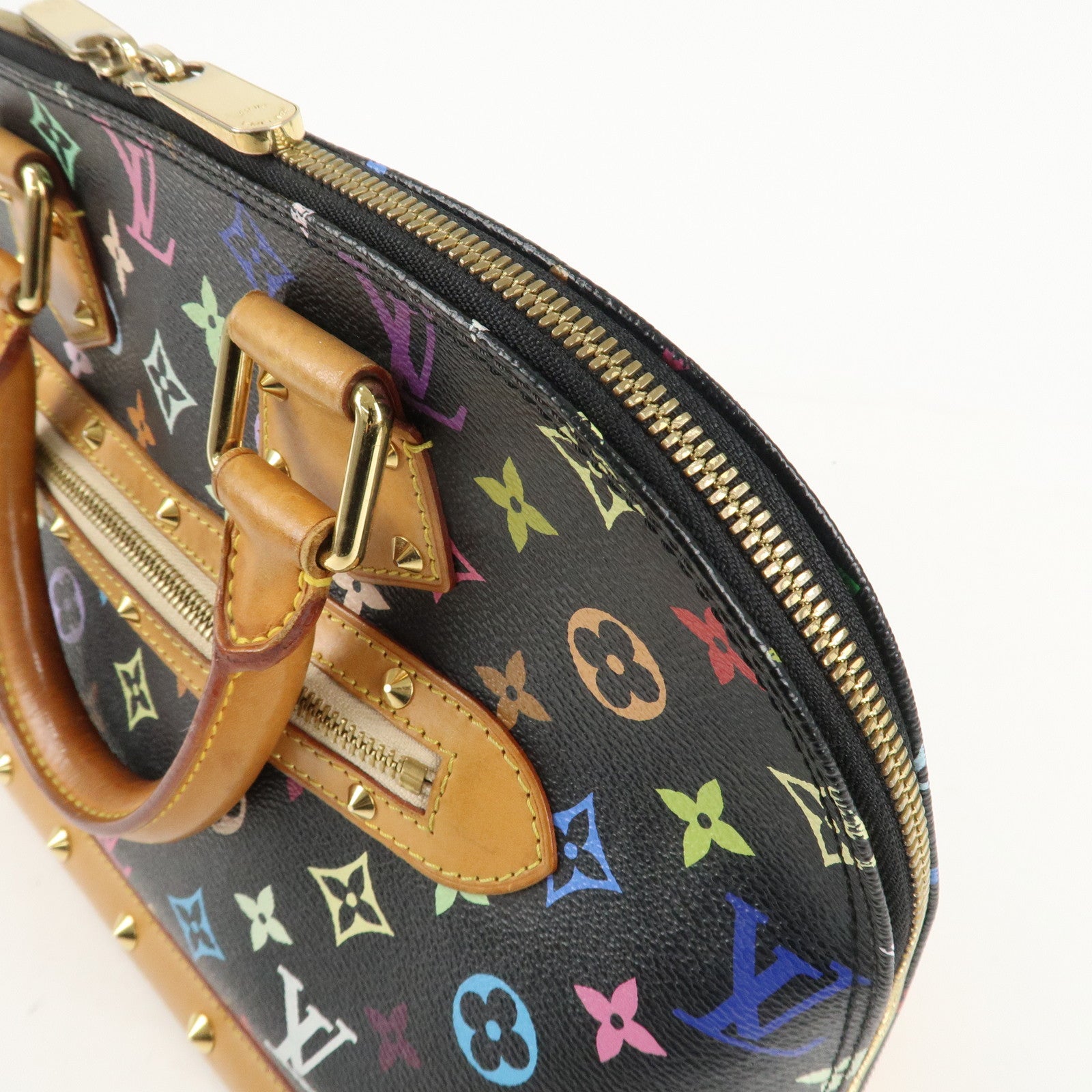 Louis Vuitton Monogram Multicolor Alma Hand Bag Noir M92646