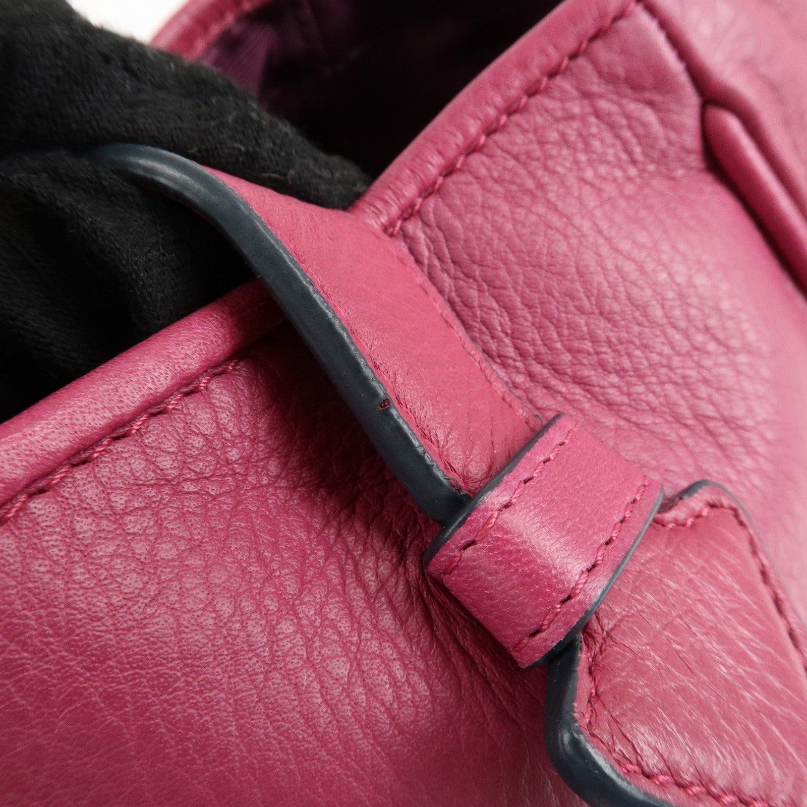 LOEWE Leather Tote Bag Hand Bag Shoulder Bag Medium Pink Used