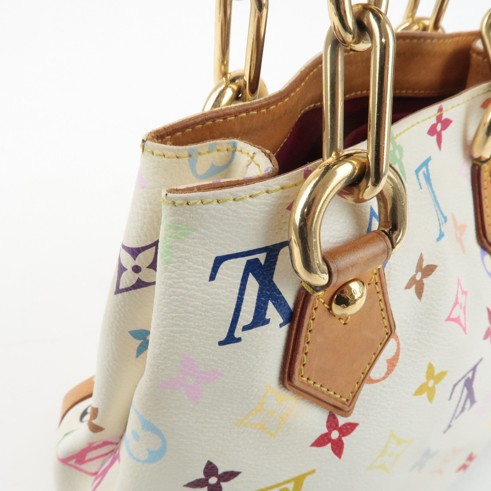 Louis Vuitton Monogram Multicolor Audra Hand Bag Blanc M40047 Used