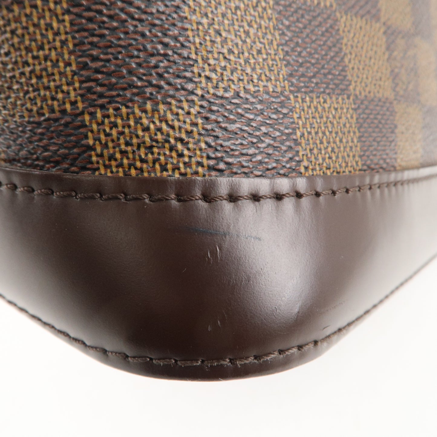 Louis Vuitton Damier Alma Hand Bag Brown Brown N51131