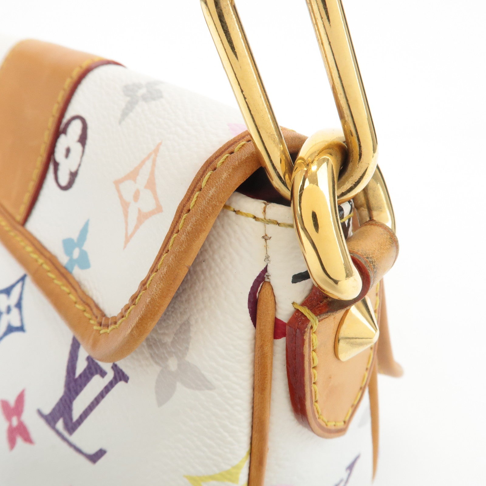 Louis Vuitton Monogram Multicolor Patti Shoulder Bag Blanc M40305 Used