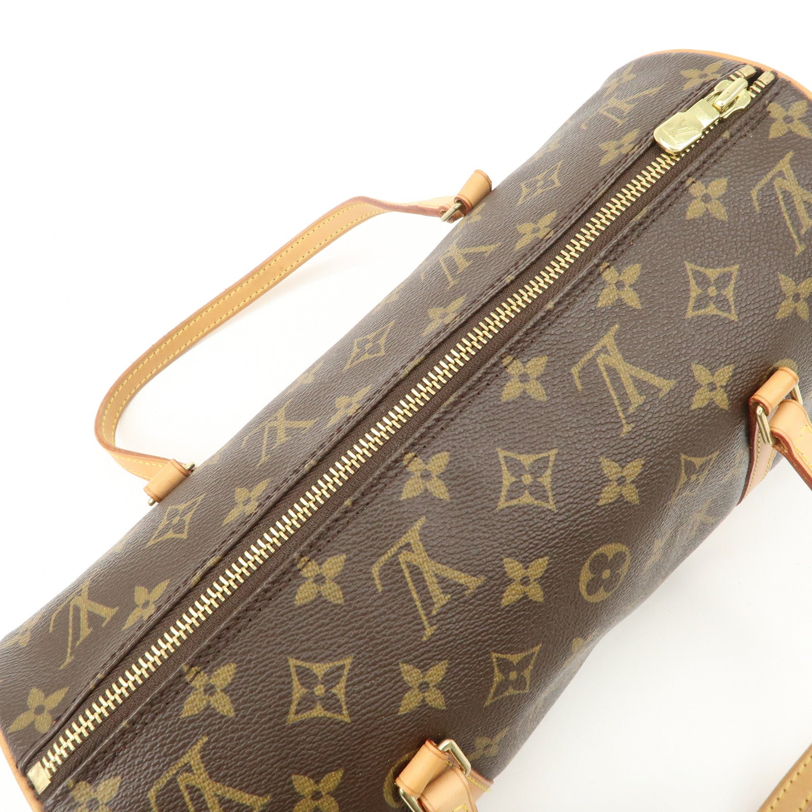 Louis Vuitton Monogram Papillon 30 Hand Bag Brown M51385