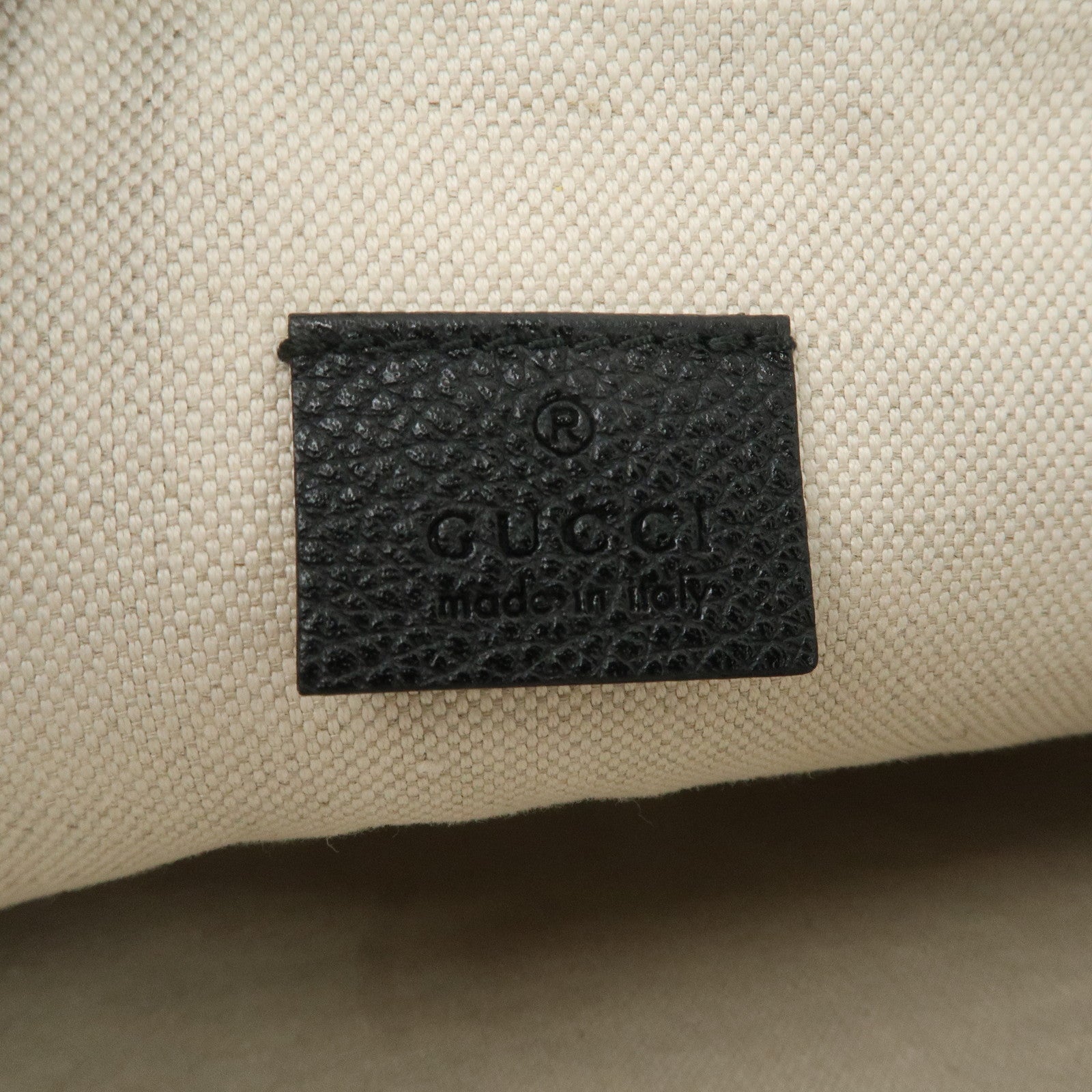 GUCCI Leather Portfolio Medium Clutch Bag Black 572770 Used