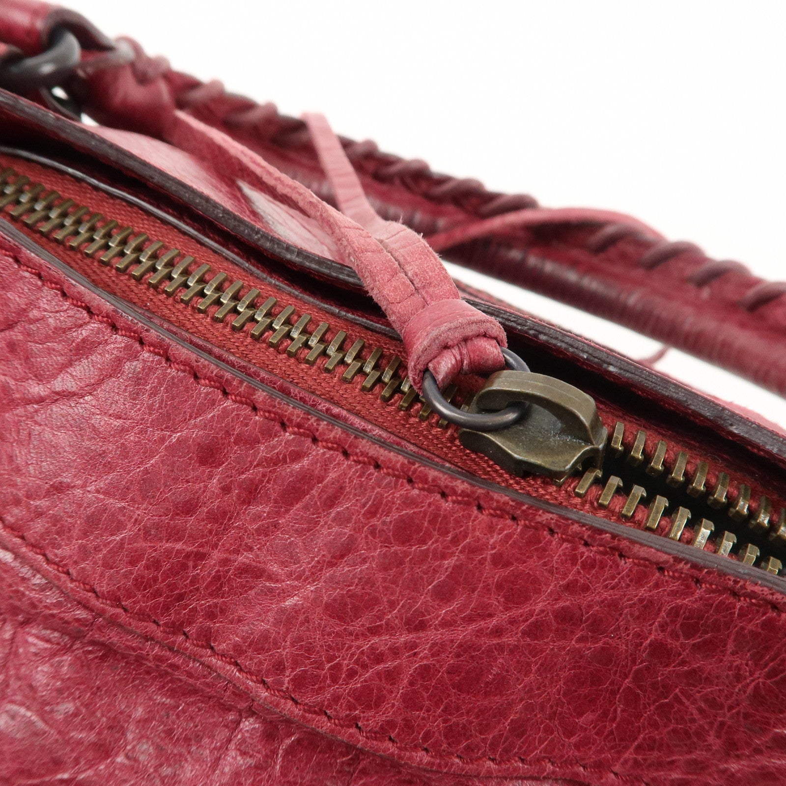 BALENCIAGA The First Leather 2Way Bag Hand Bag Bordeaux 103208