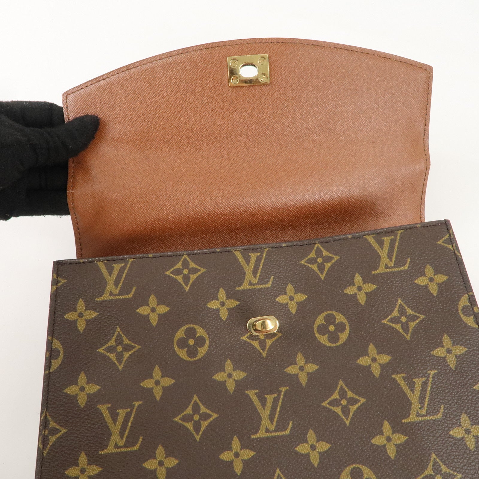 Louis Vuitton Monogram Malesherbes Hand Bag Brown M51379