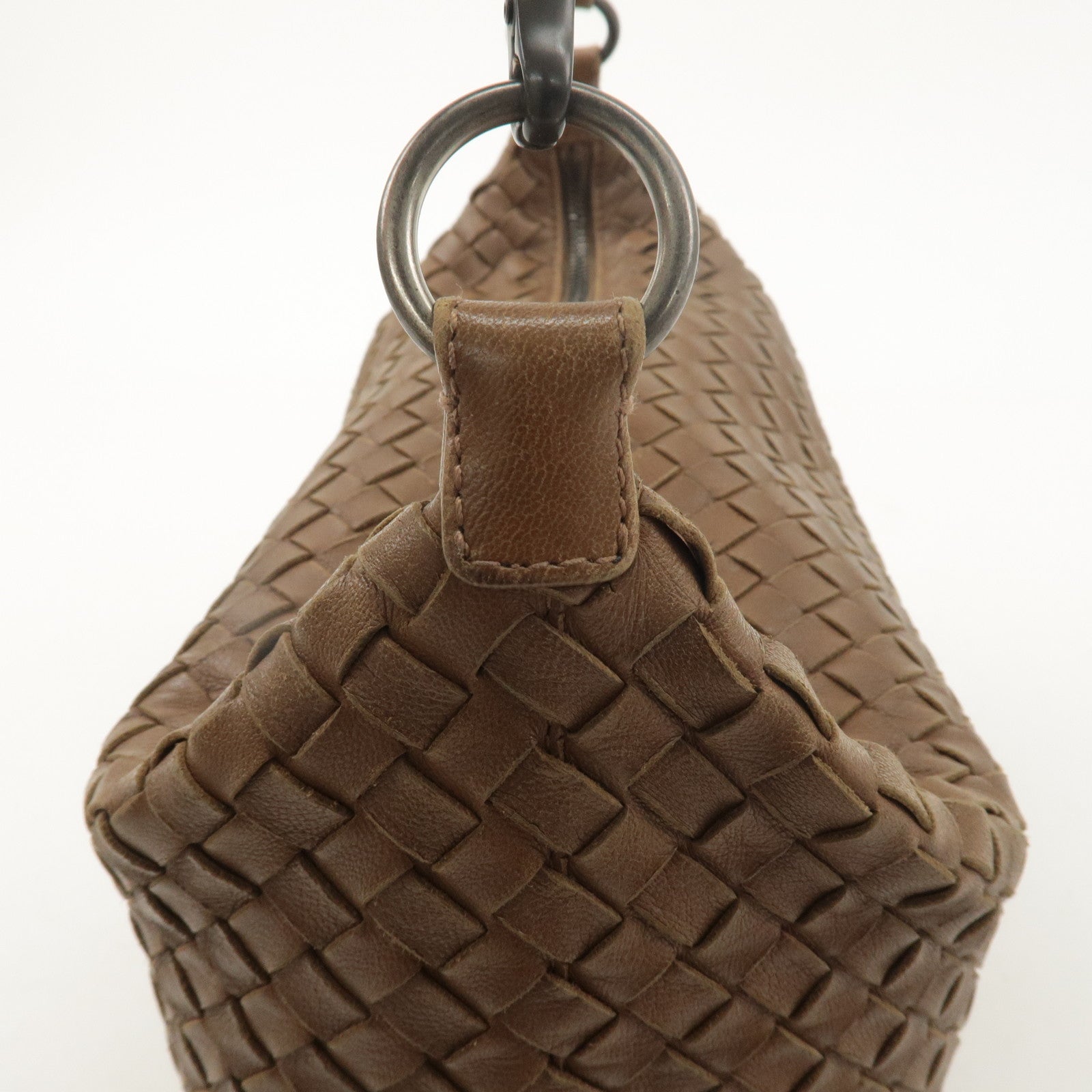 BOTTEGA VENETA Intrecciato Leather Shoulder Bag Light Brown