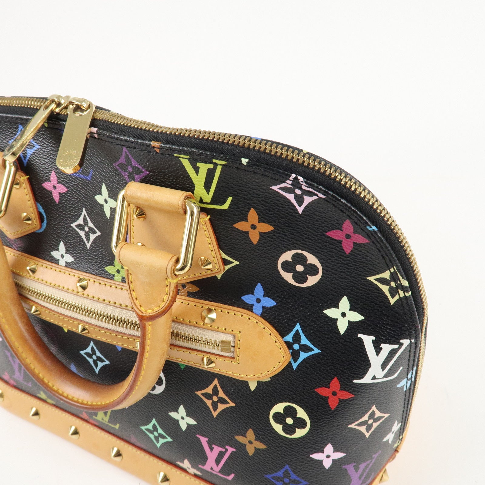 Louis Vuitton Monogram Multi Color Alma Hand Bag Noir M92646