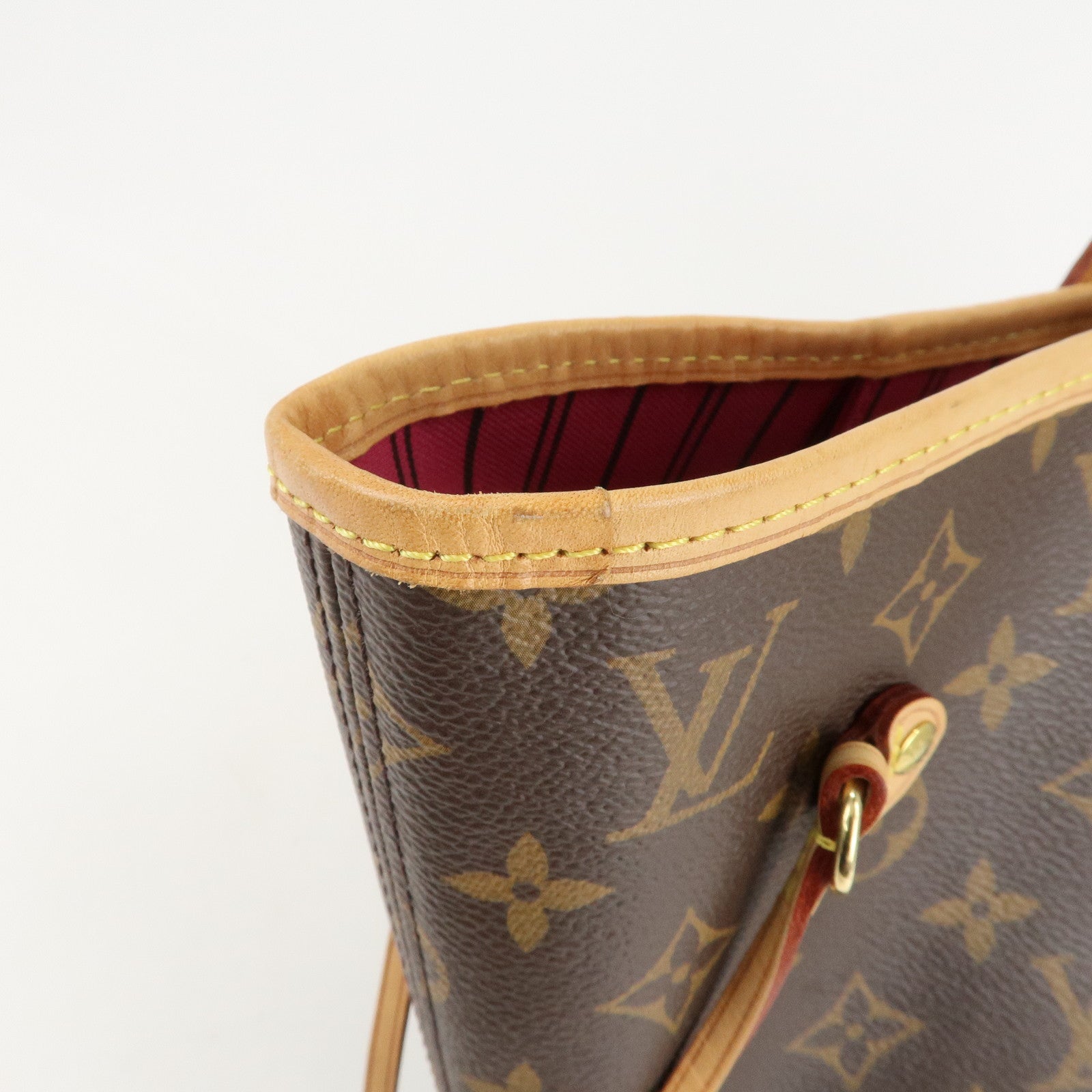 Louis Vuitton Monogram Neverfull MM Tote Bag Fuchisia M40996