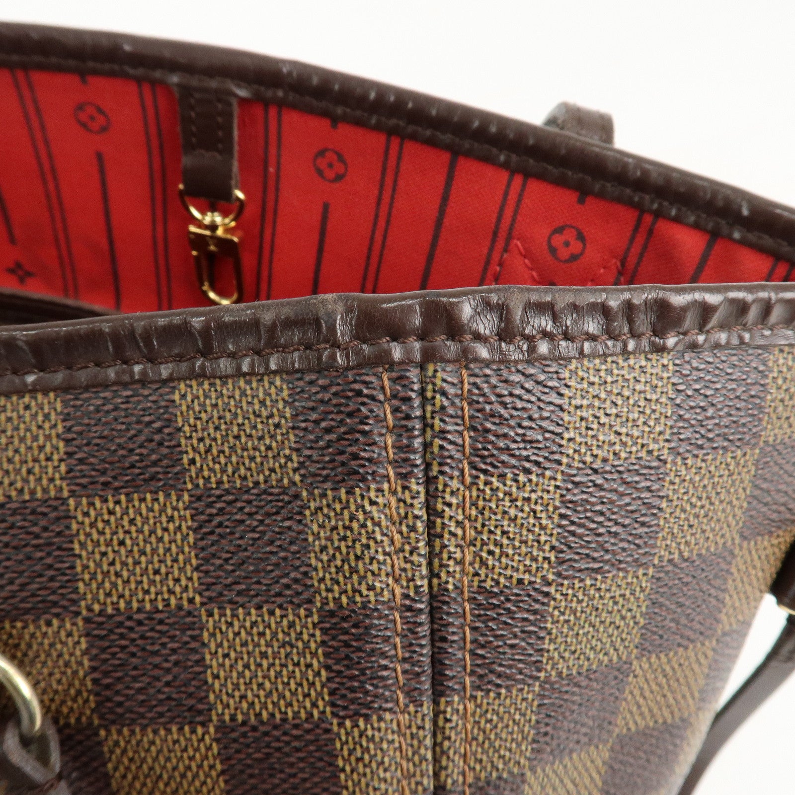 Louis Vuitton Damier Neverfull MM Tote Bag Damier Ebene N51105