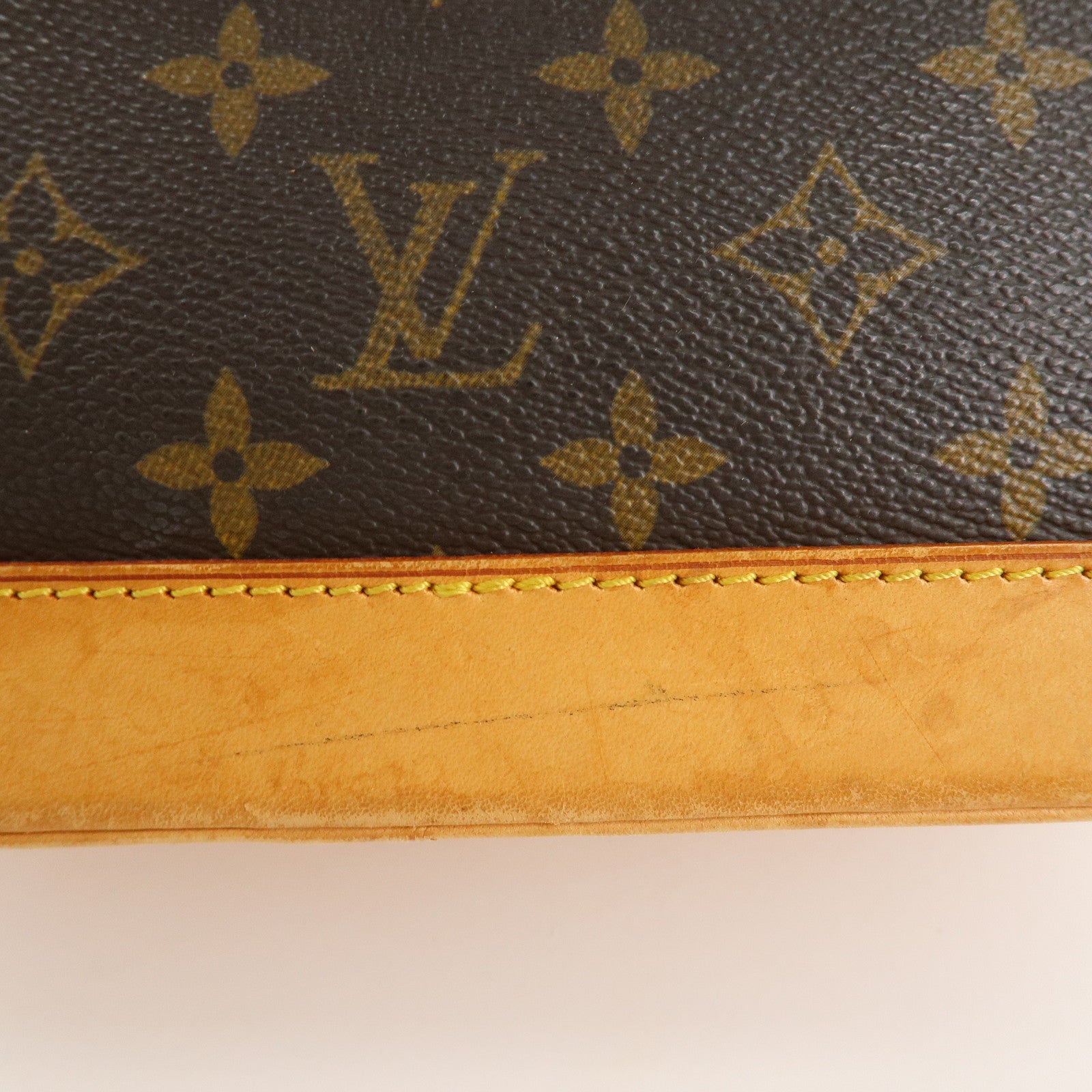 Louis Vuitton Monogram Alma Hand Bag Brown M51130 Used